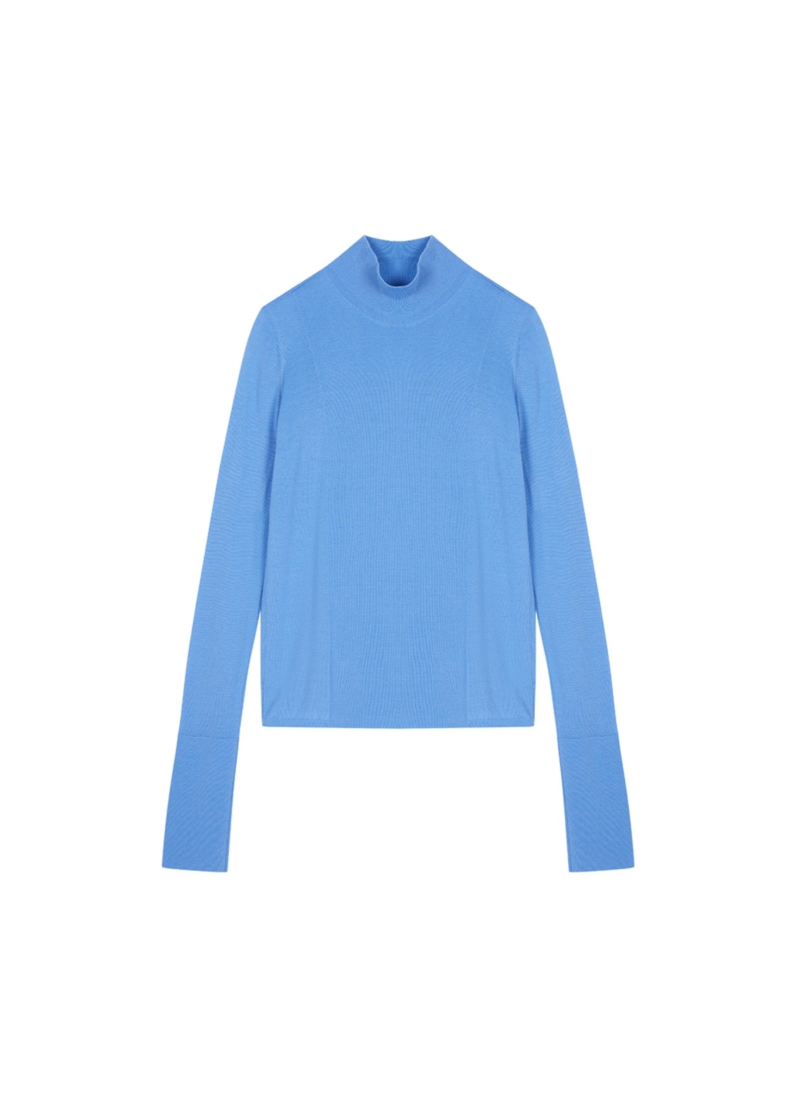 Damen Slim Pullover mit langen Ärmeln Blau LESS