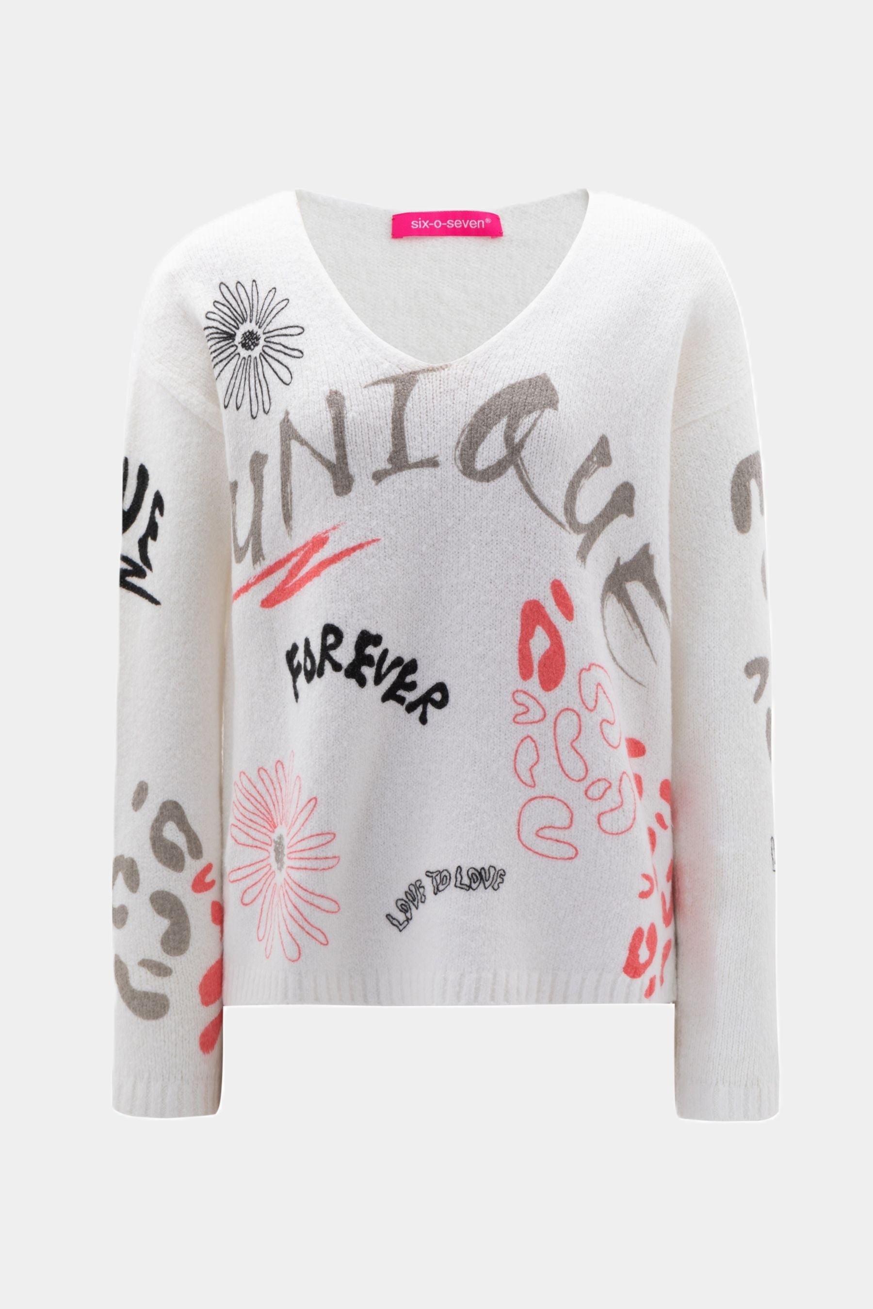 Strickpullover OFF WHITE lange arme six-o-seven