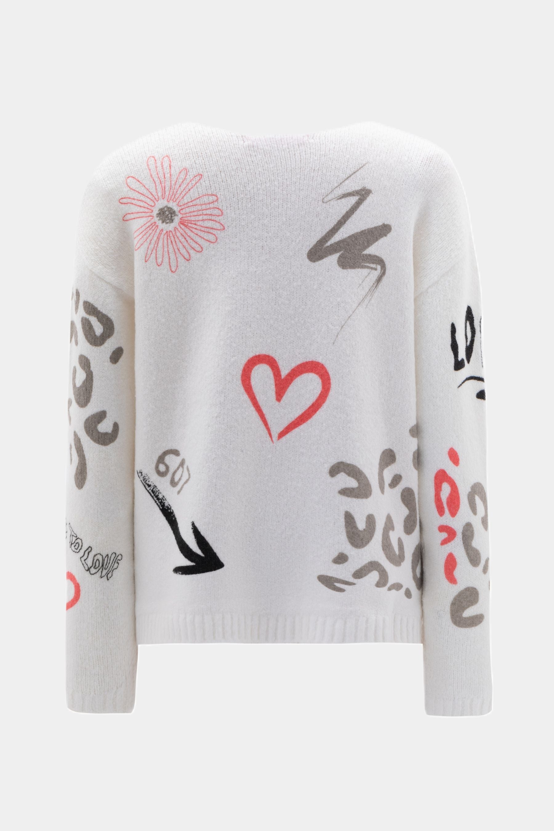 Knitted sweater OFF WHITE long sleeves
