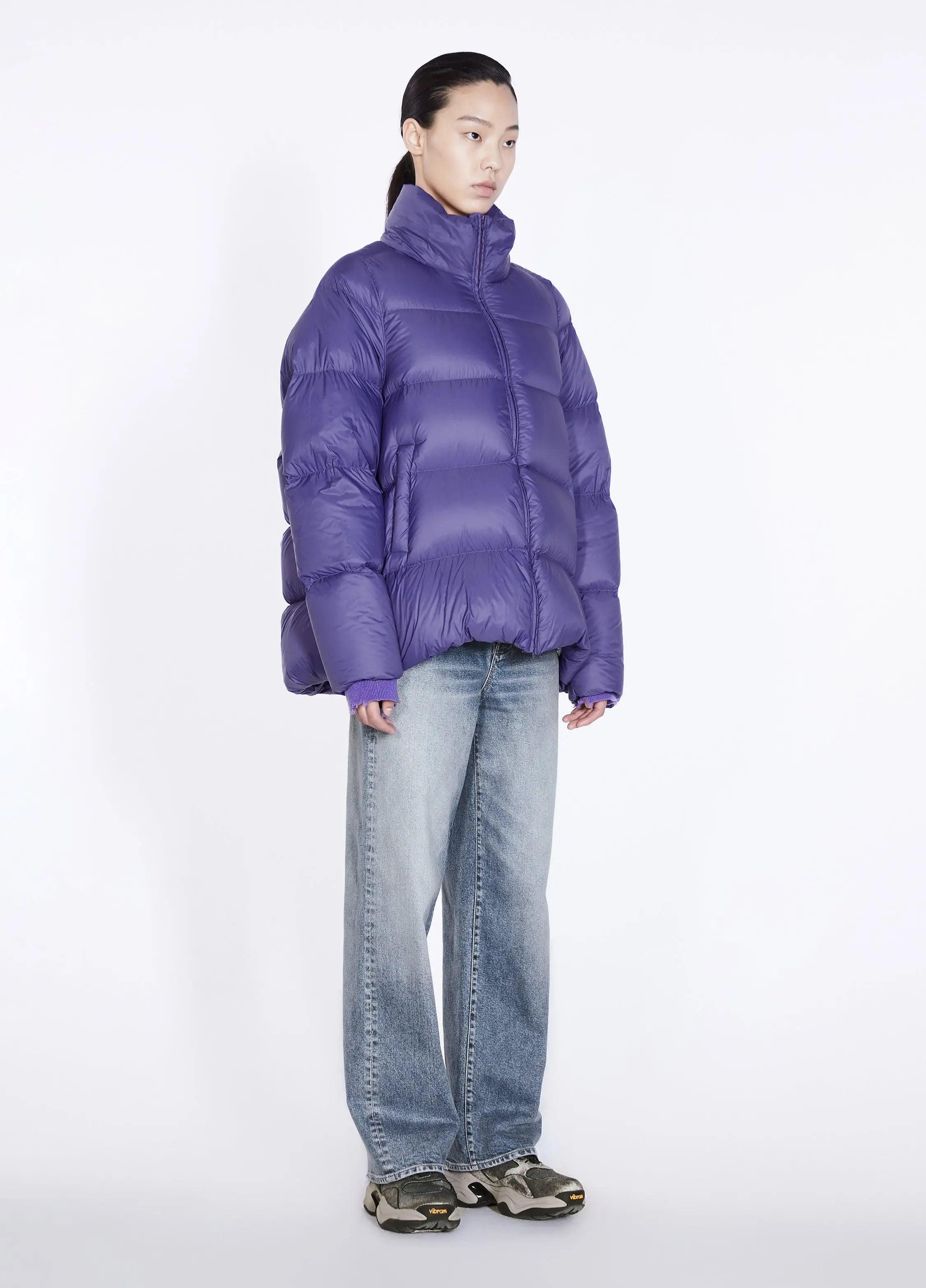 JNBY Damen Daunenjacke mit Großer-Steppung für Herbst/Winter in Purple JNBY