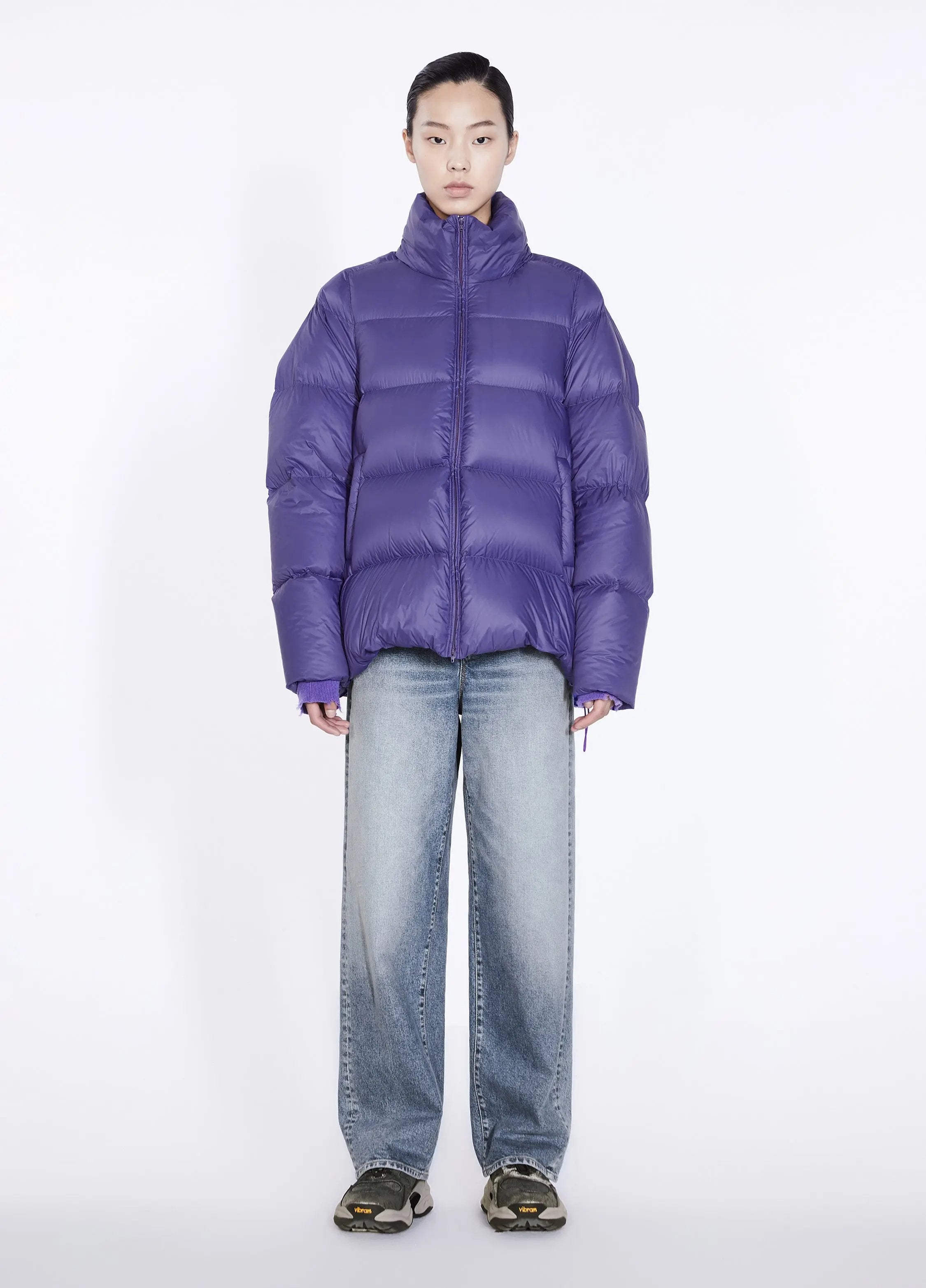 JNBY Damen Daunenjacke mit Großer-Steppung für Herbst/Winter in Purple JNBY