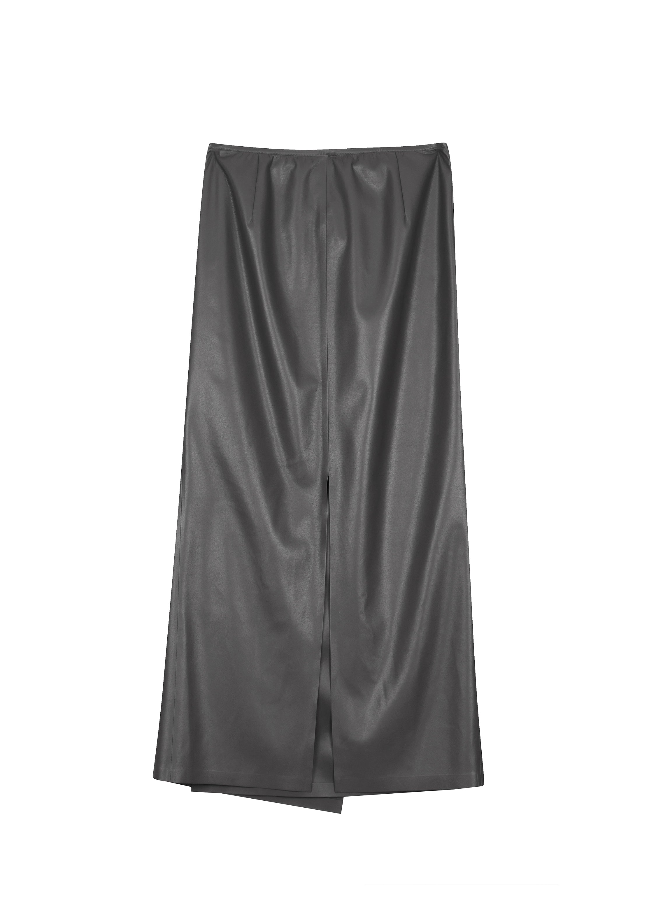 Damen Regular Rock mit Knopfleiste und Rückenschlitz Grau LESS