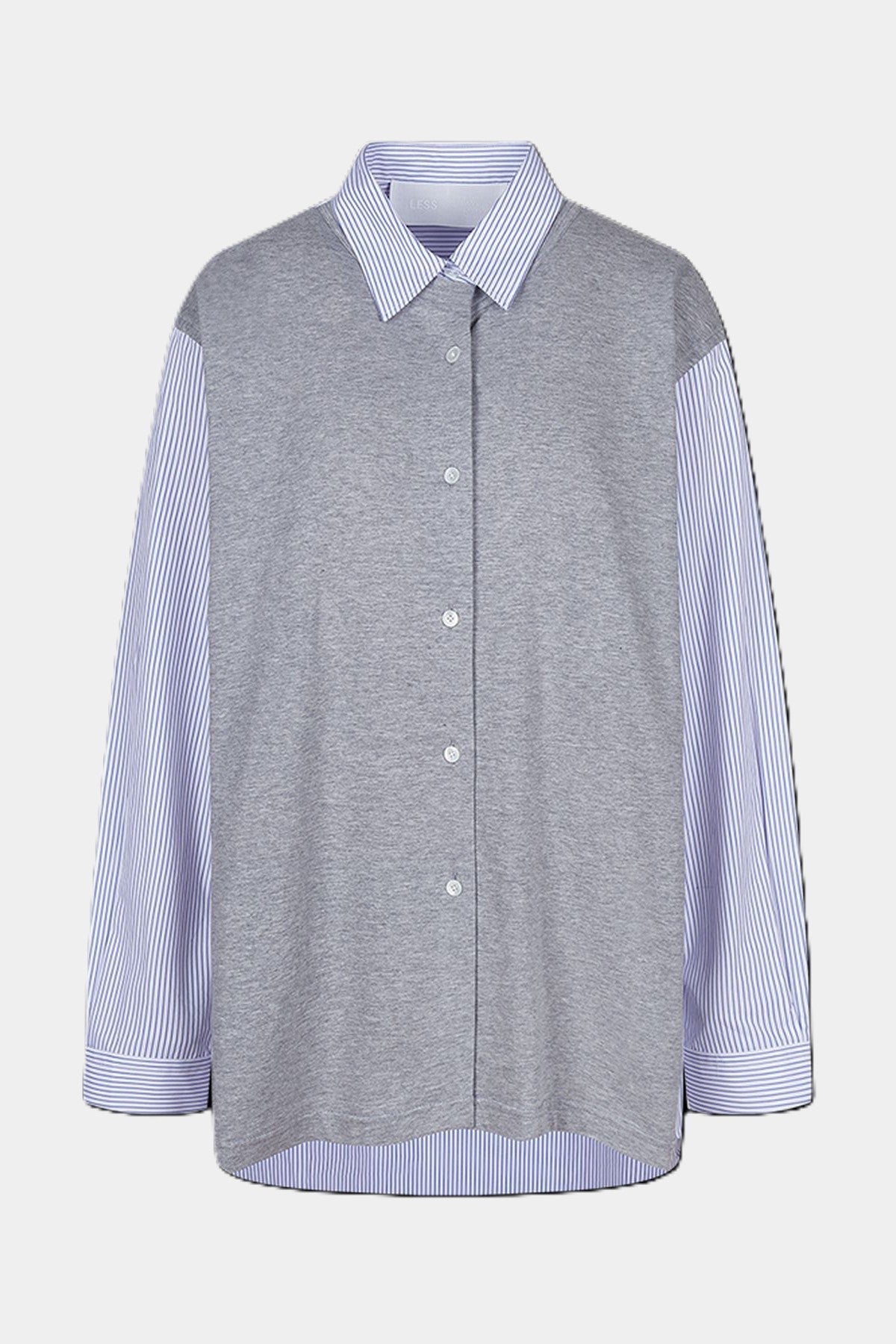 LESS Hemdbluse GREY-BLUE