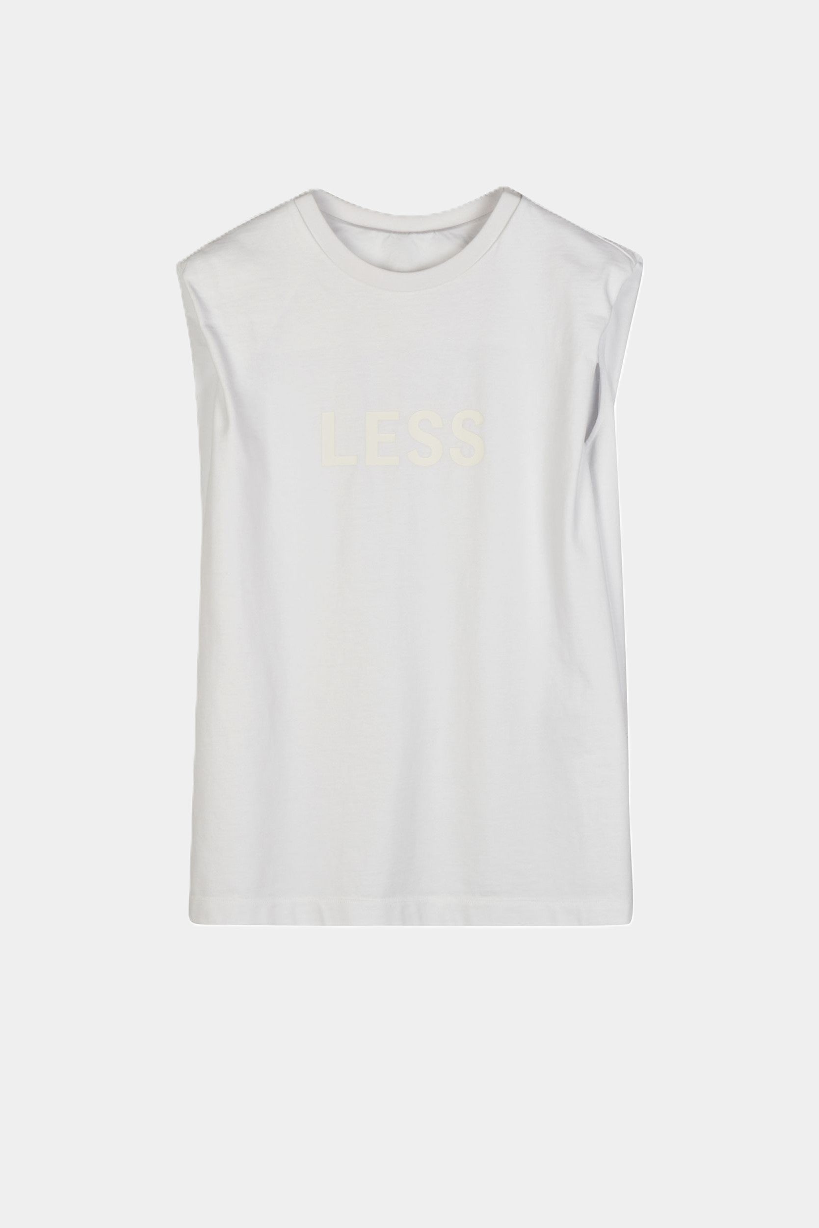 LESS Top met tekst - WIT
