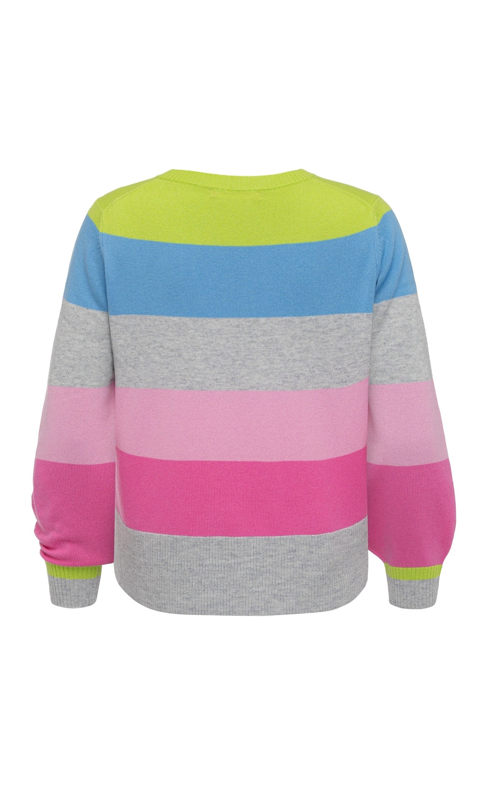 Damen Feinstrickpullover locker mit bunten Blockstreifen aus Kaschmir six-o-seven