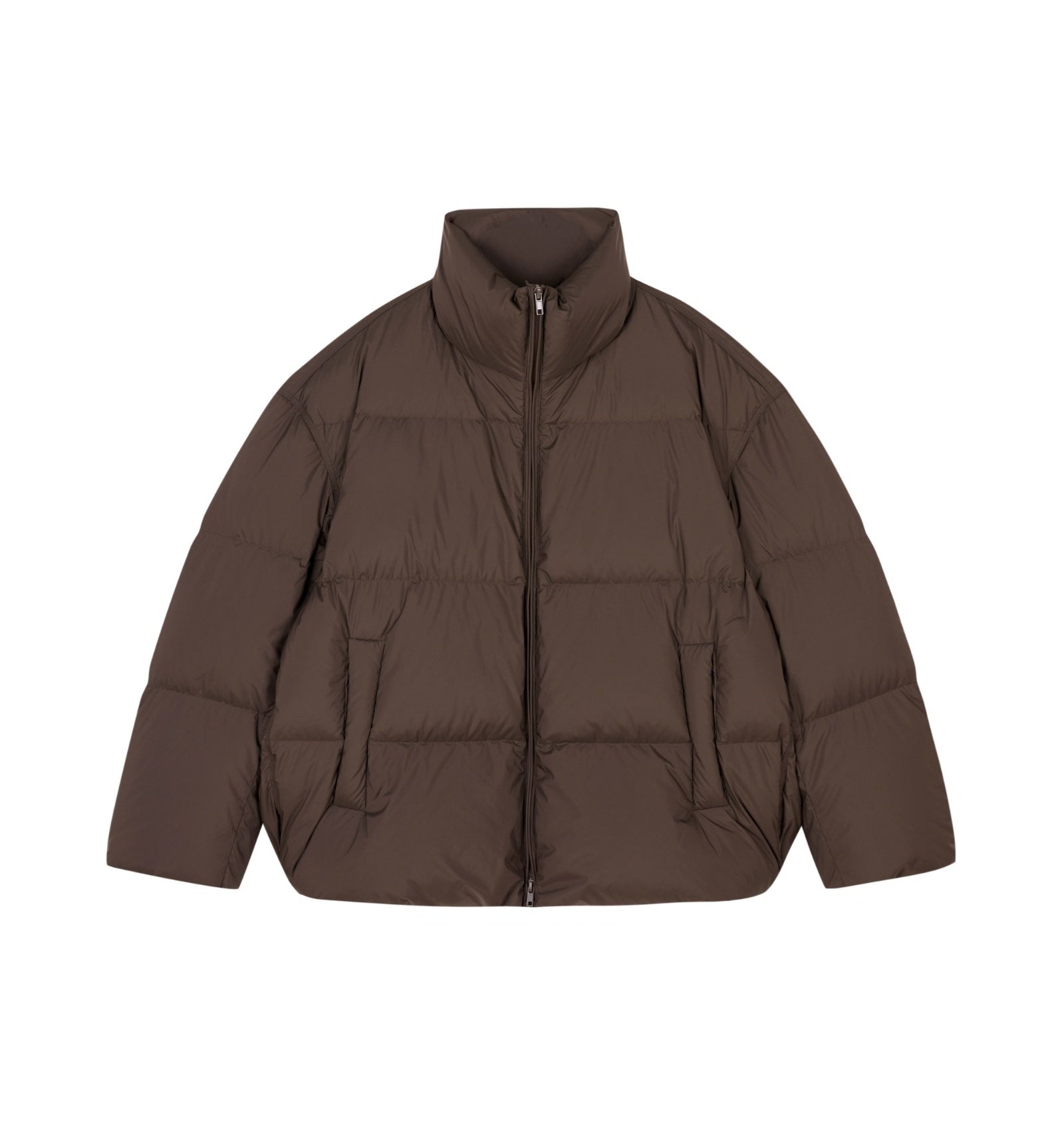 Damen Oversize Winter Daunenjacke mit Zwei-Wege-Reißverschluss LESS