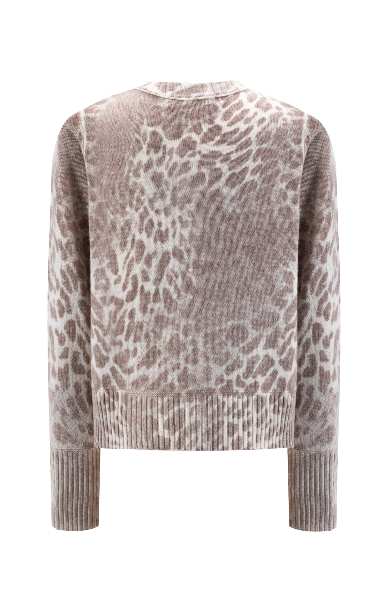 Damen Regular Strickjacke mit Inside-out Leoprint six-o-seven