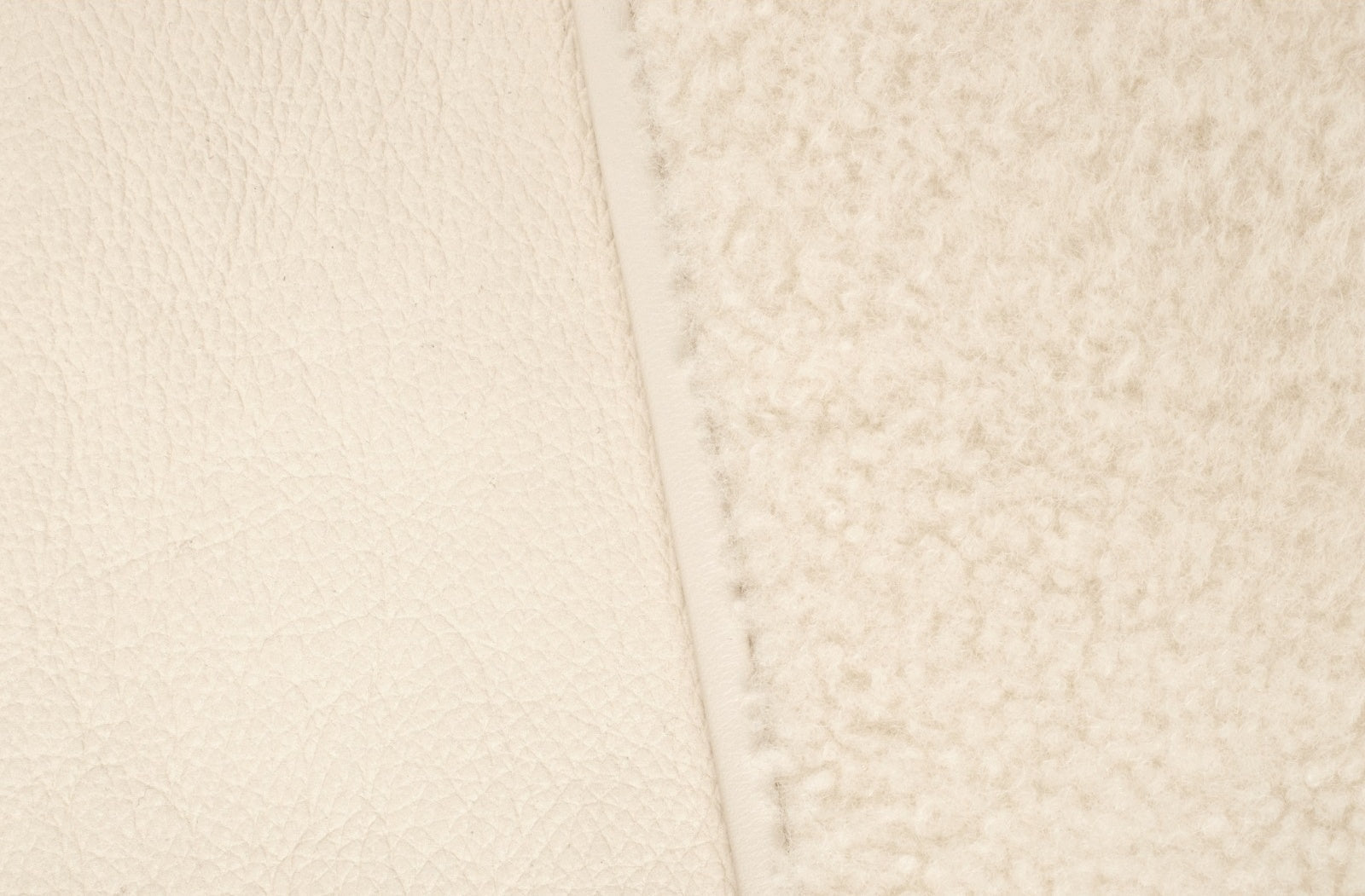 Damen Loose Lamm Felljacke mit Bindeband Off-White LESS