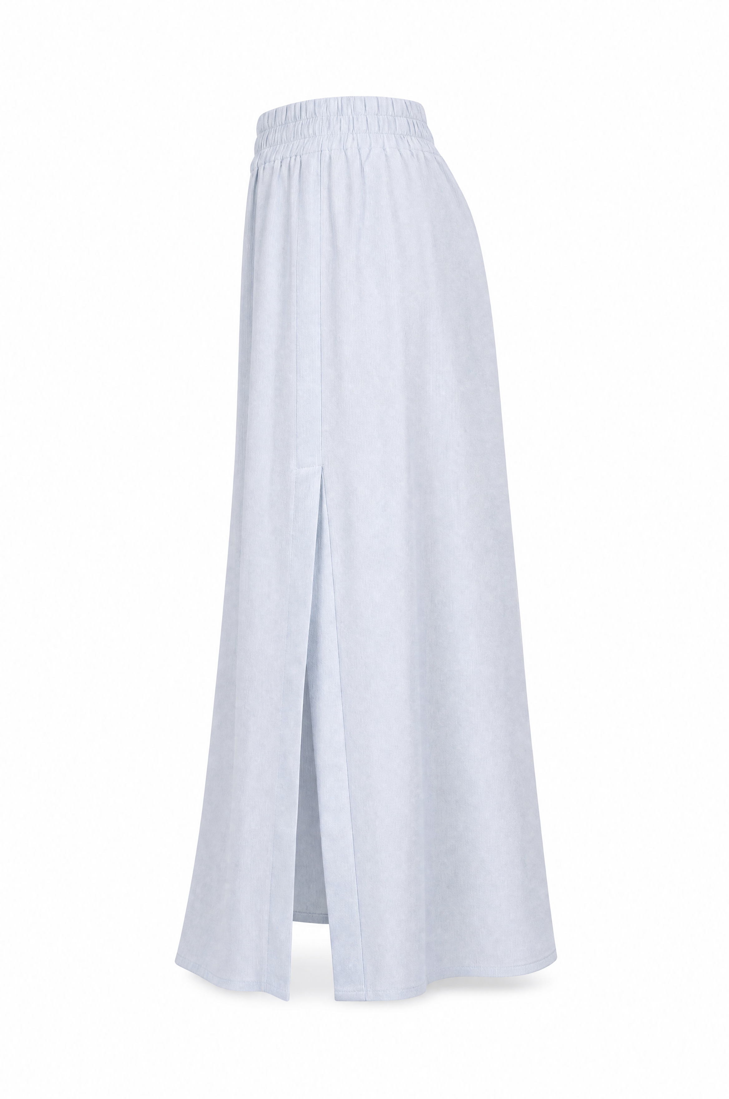Nadine H lange rok met zijsplit en elastische tailleband in sky blue