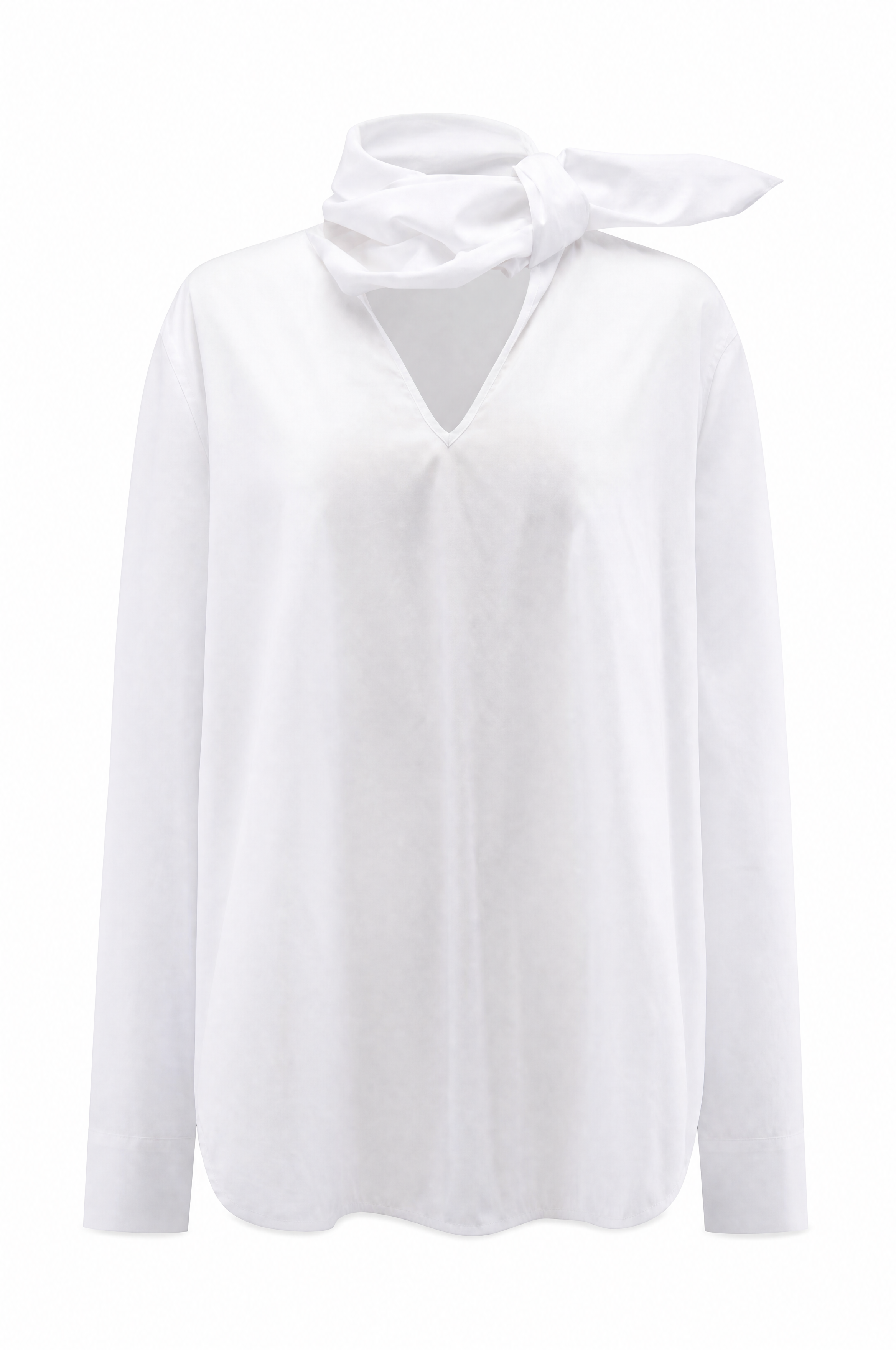 Elegante Blusa de Algodón para Mujer con Lazo Moderno