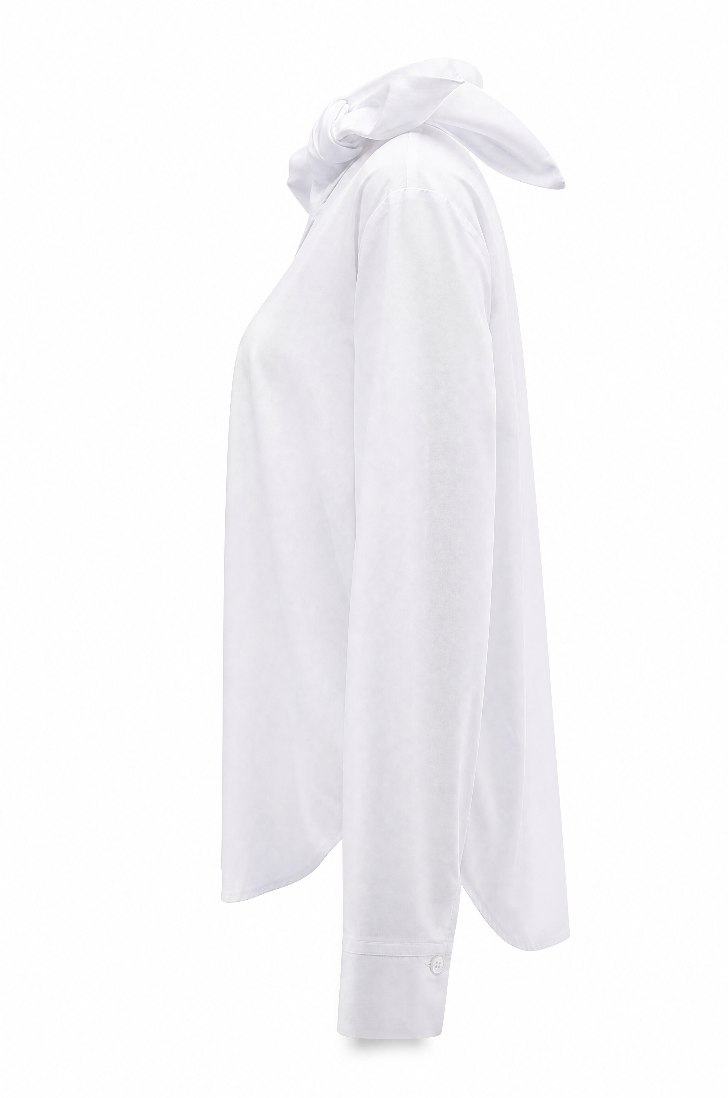 Elegante Blusa de Algodón para Mujer con Lazo Moderno
