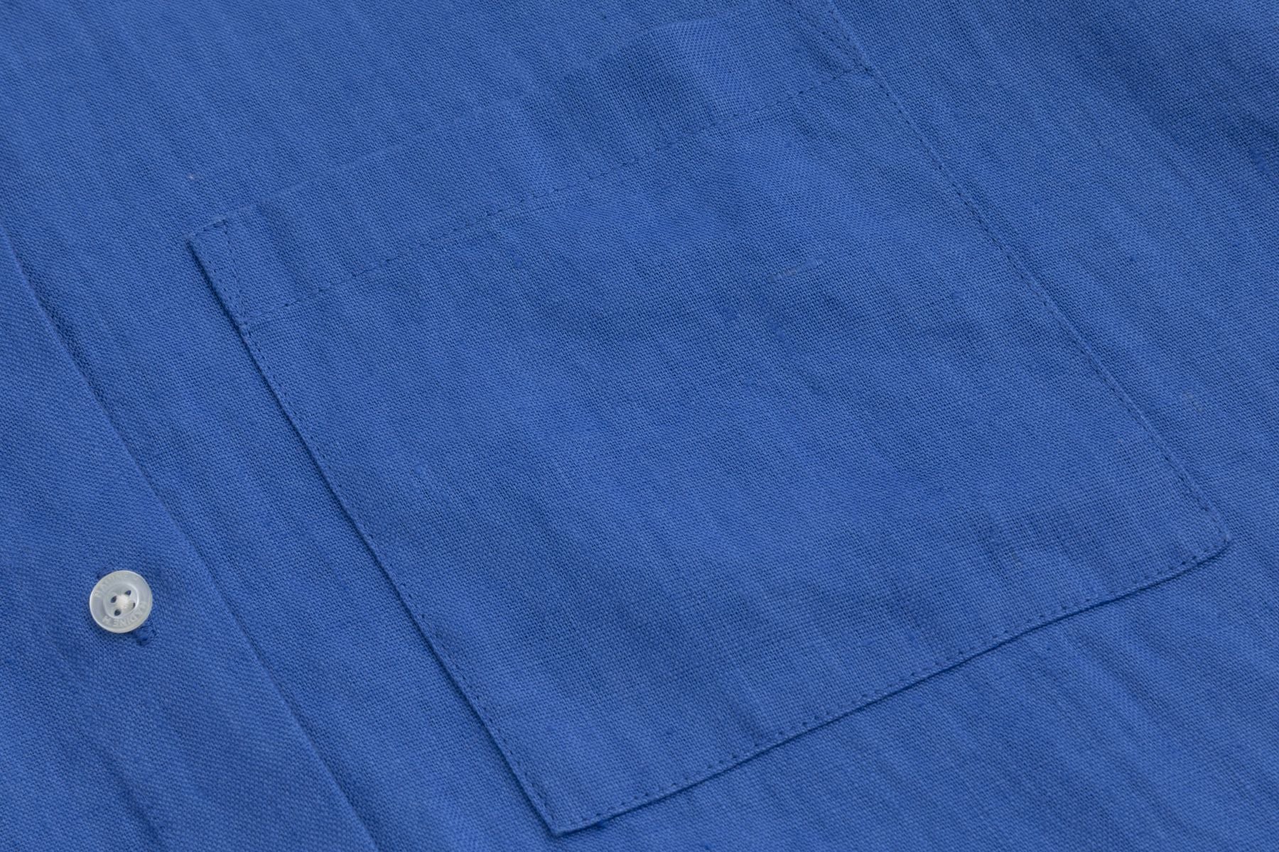 Nadine H Leinenkleid mit elegantem Kragen und Knopfleiste in ROYAL Nadine H