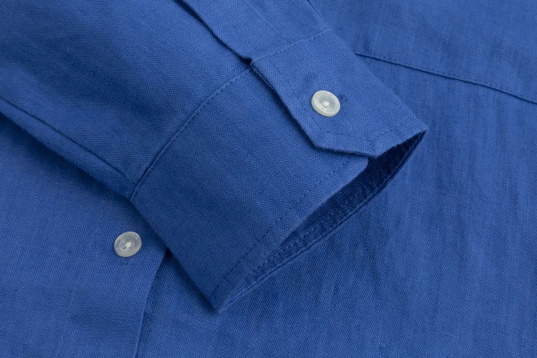 Nadine H Leinenkleid mit elegantem Kragen und Knopfleiste in ROYAL Nadine H