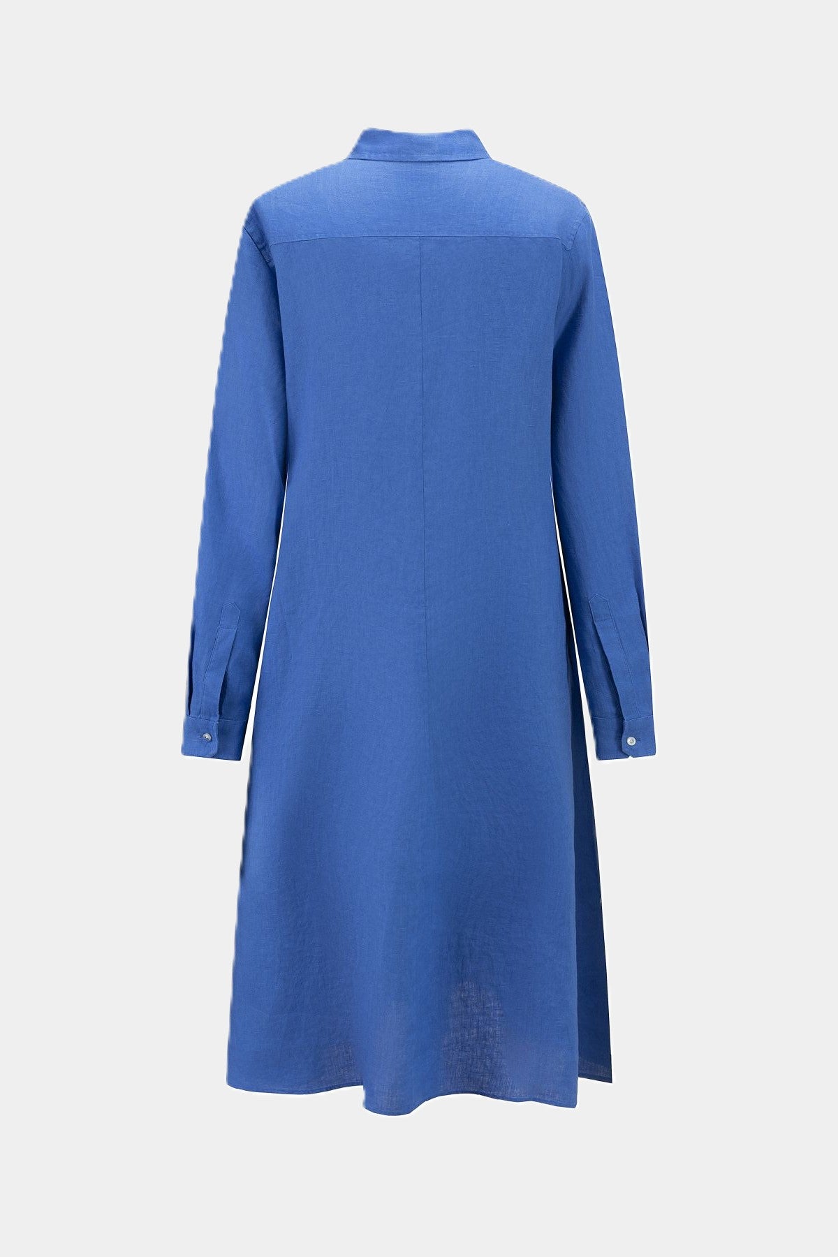 Nadine H Leinenkleid mit elegantem Kragen und Knopfleiste in ROYAL Nadine H