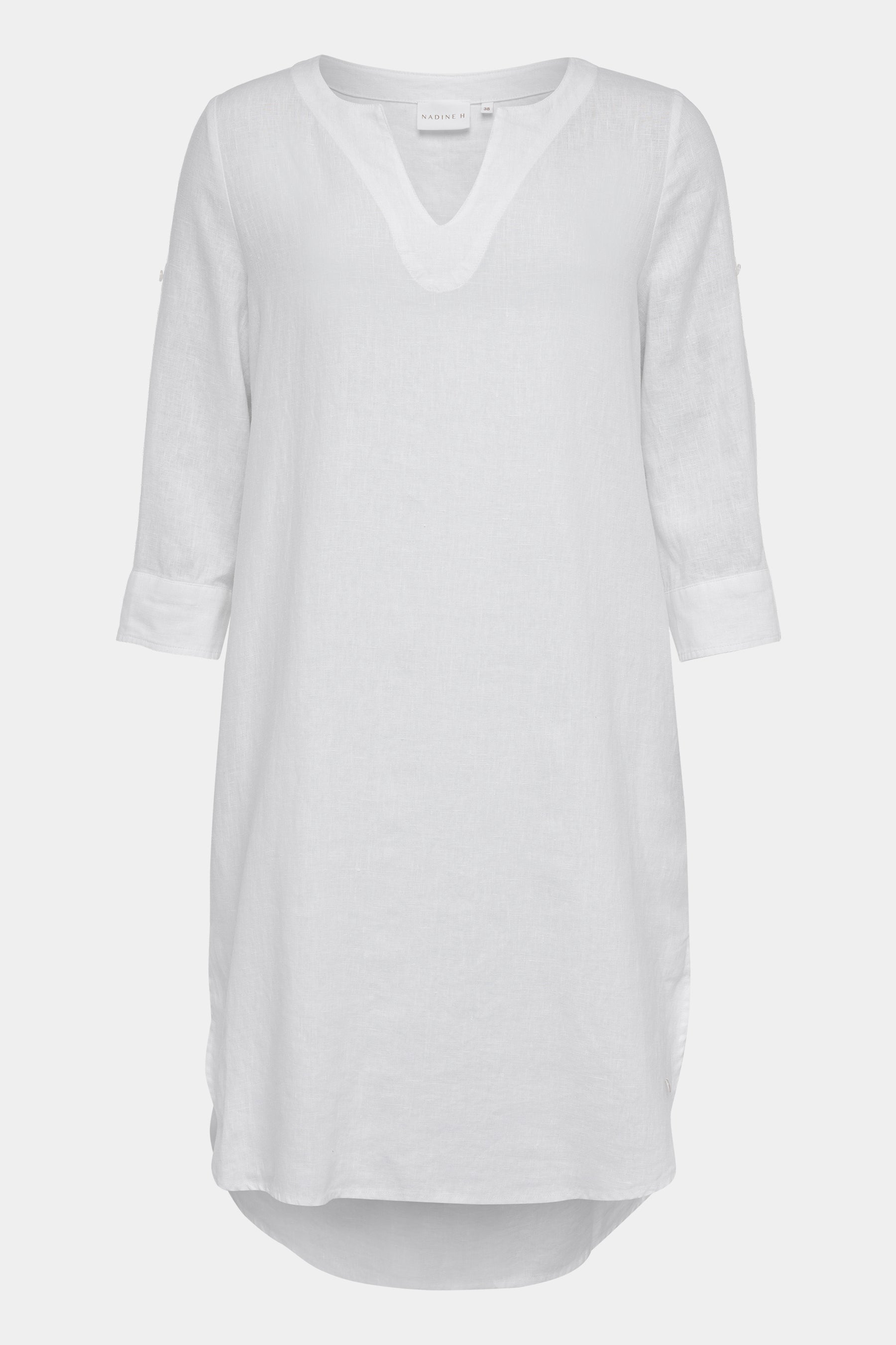 Nadine H Sommerkleid mit 3/4-Ärmeln - WHITE Nadine H