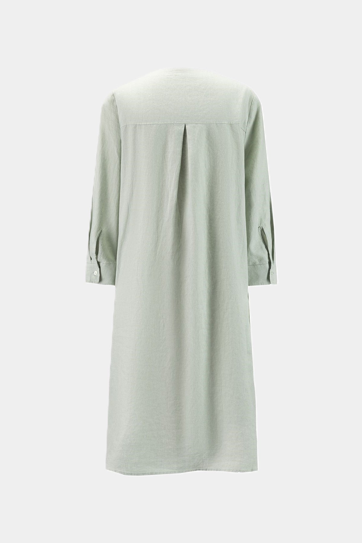 Nadine H leichtes Leinenkleid mit V-Ausschnitt in SAGE Nadine H