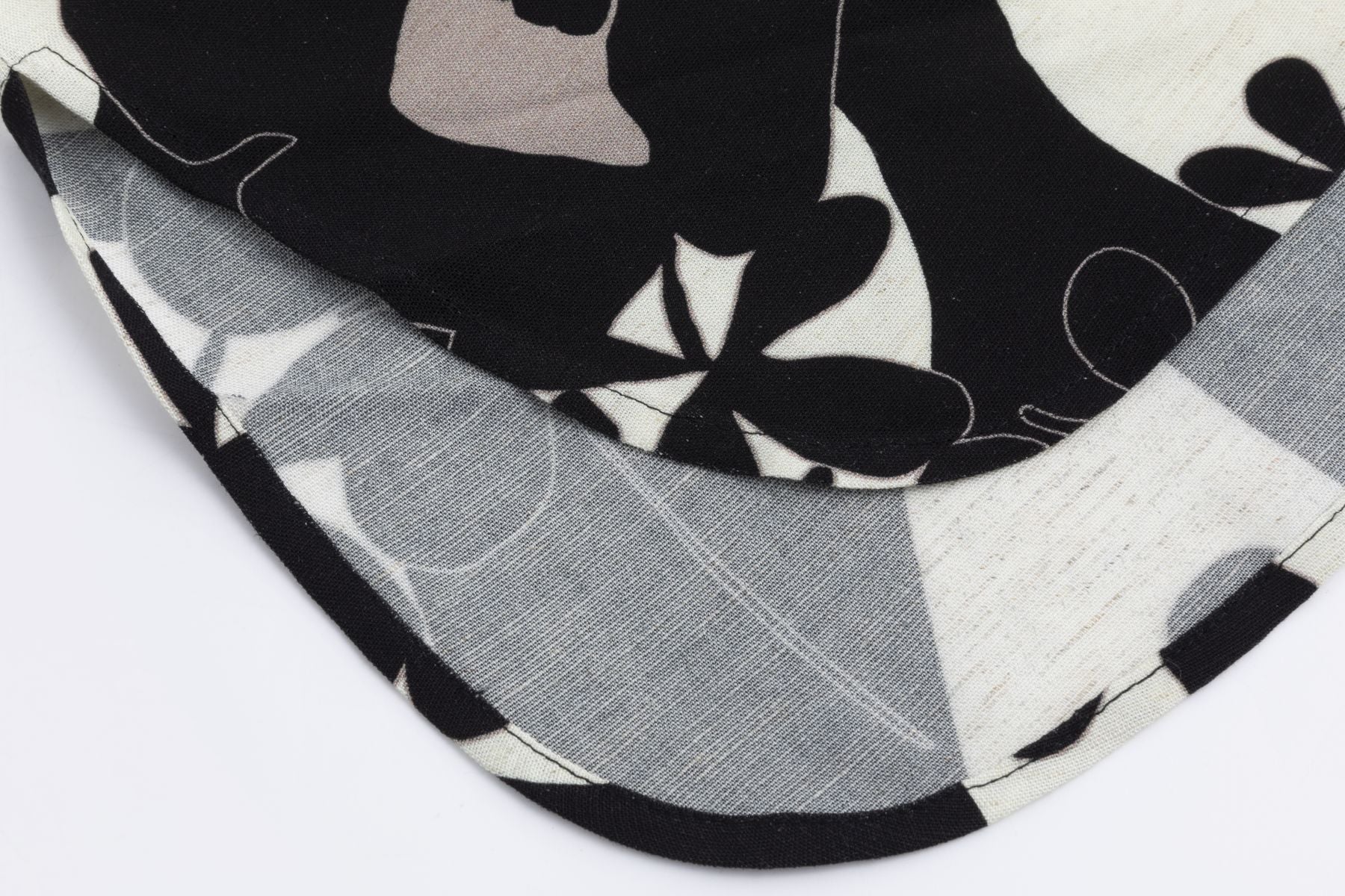 Nadine H Hemdkleid mit Blumenprint und 3D-Blumen/Rüschen am Ärmel - BLACK/WHITE Nadine H