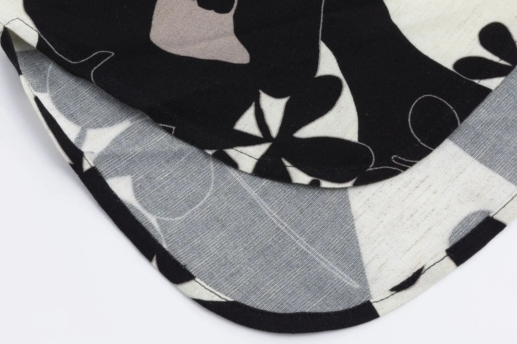 Nadine H Hemdkleid mit Blumenprint und 3D-Blumen/Rüschen am Ärmel - BLACK/WHITE Nadine H