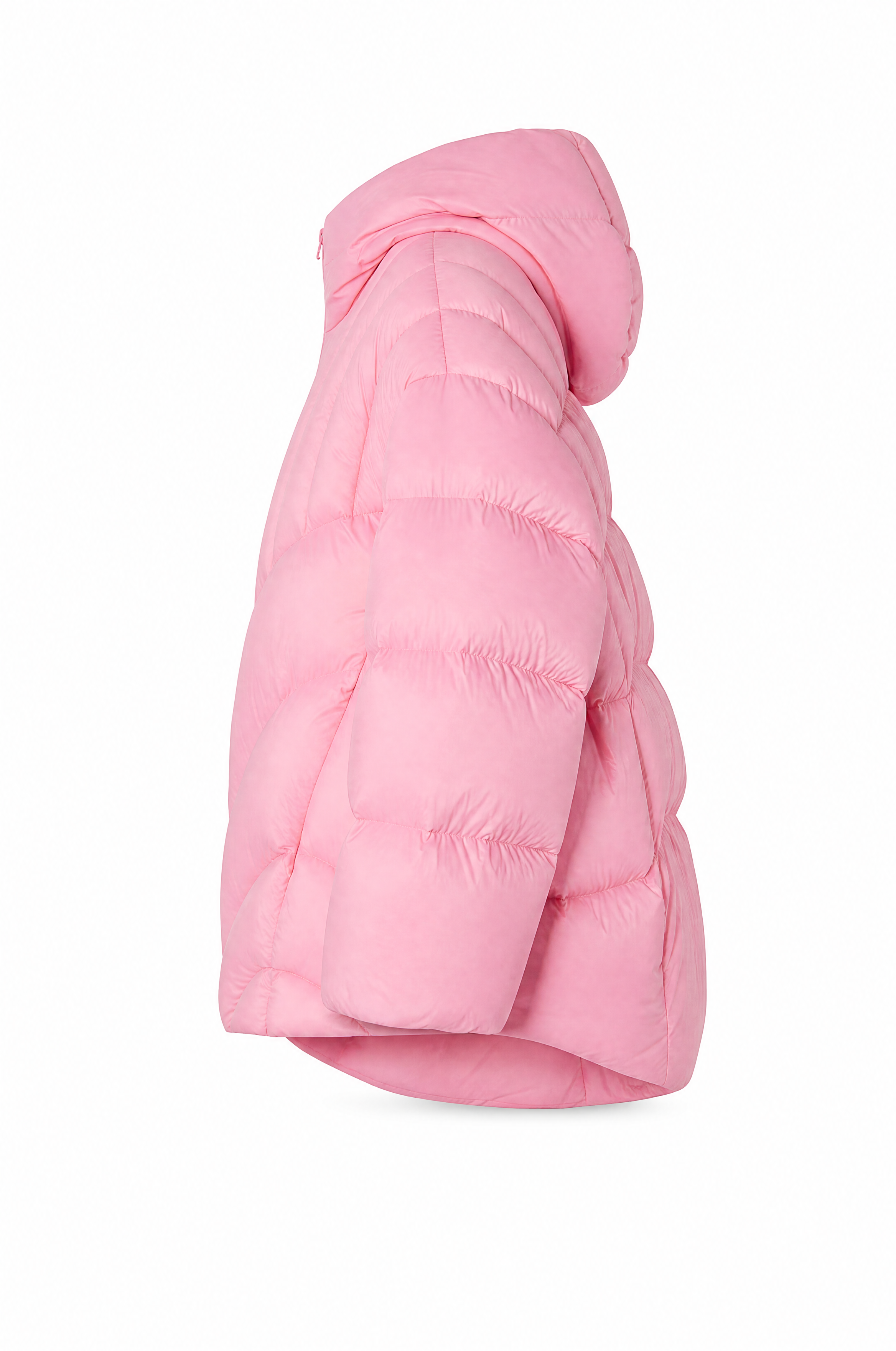 Leichte Trend Daunenjacke moderner Oversized Schnitt ideal Frühling Rosé