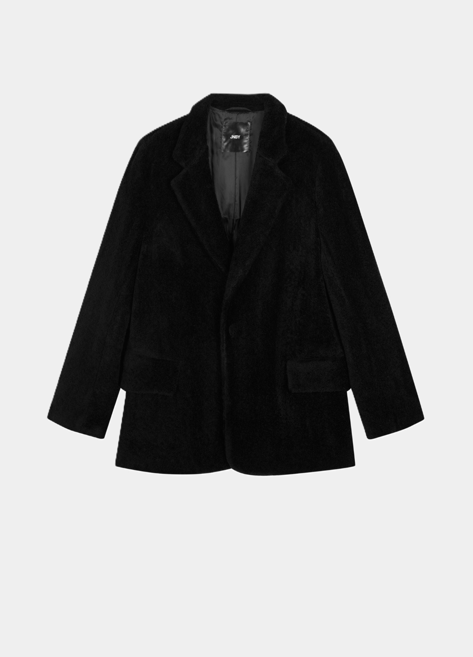 Blazer Faux fur ZWART