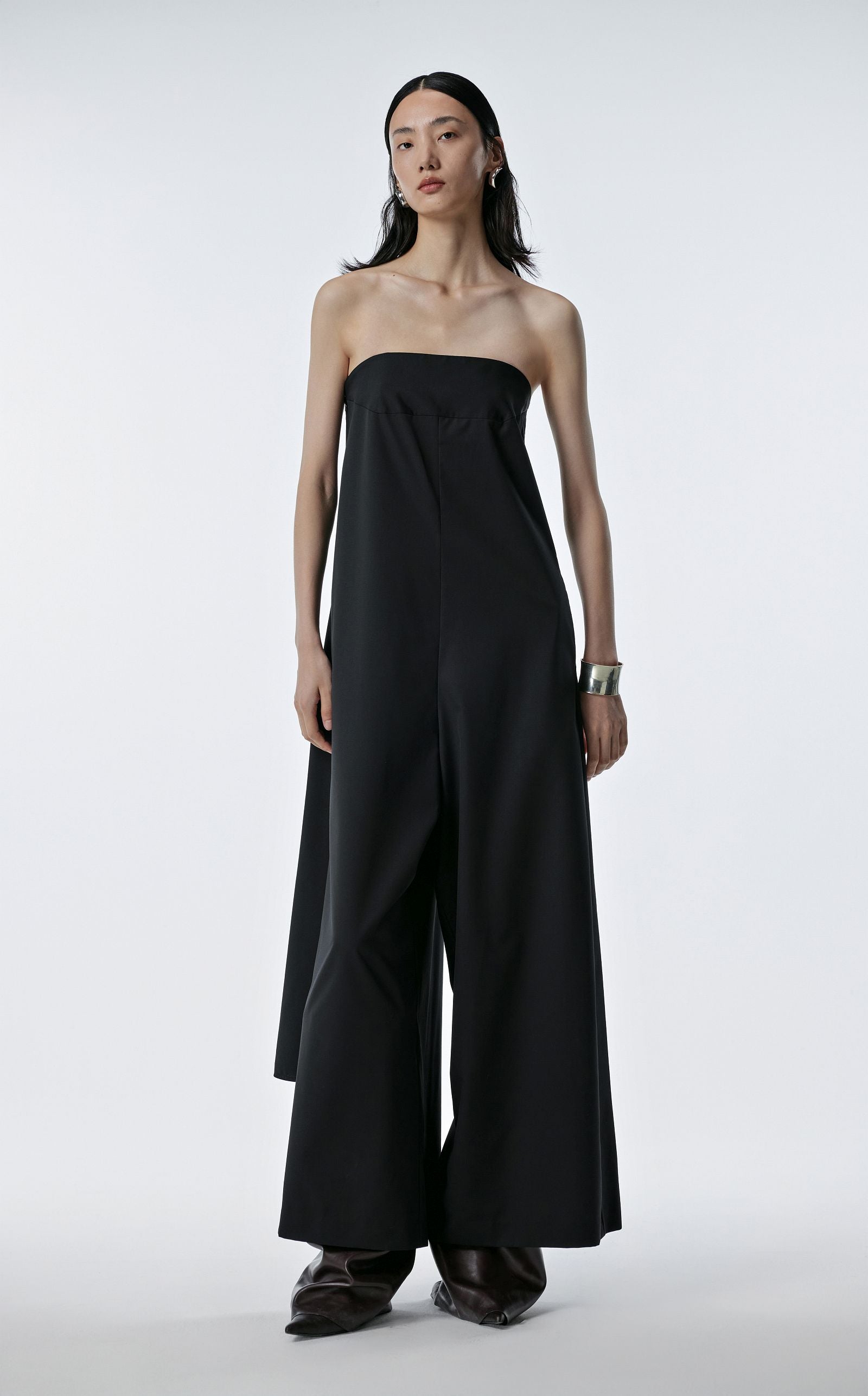 Katoenen jumpsuit ZWART