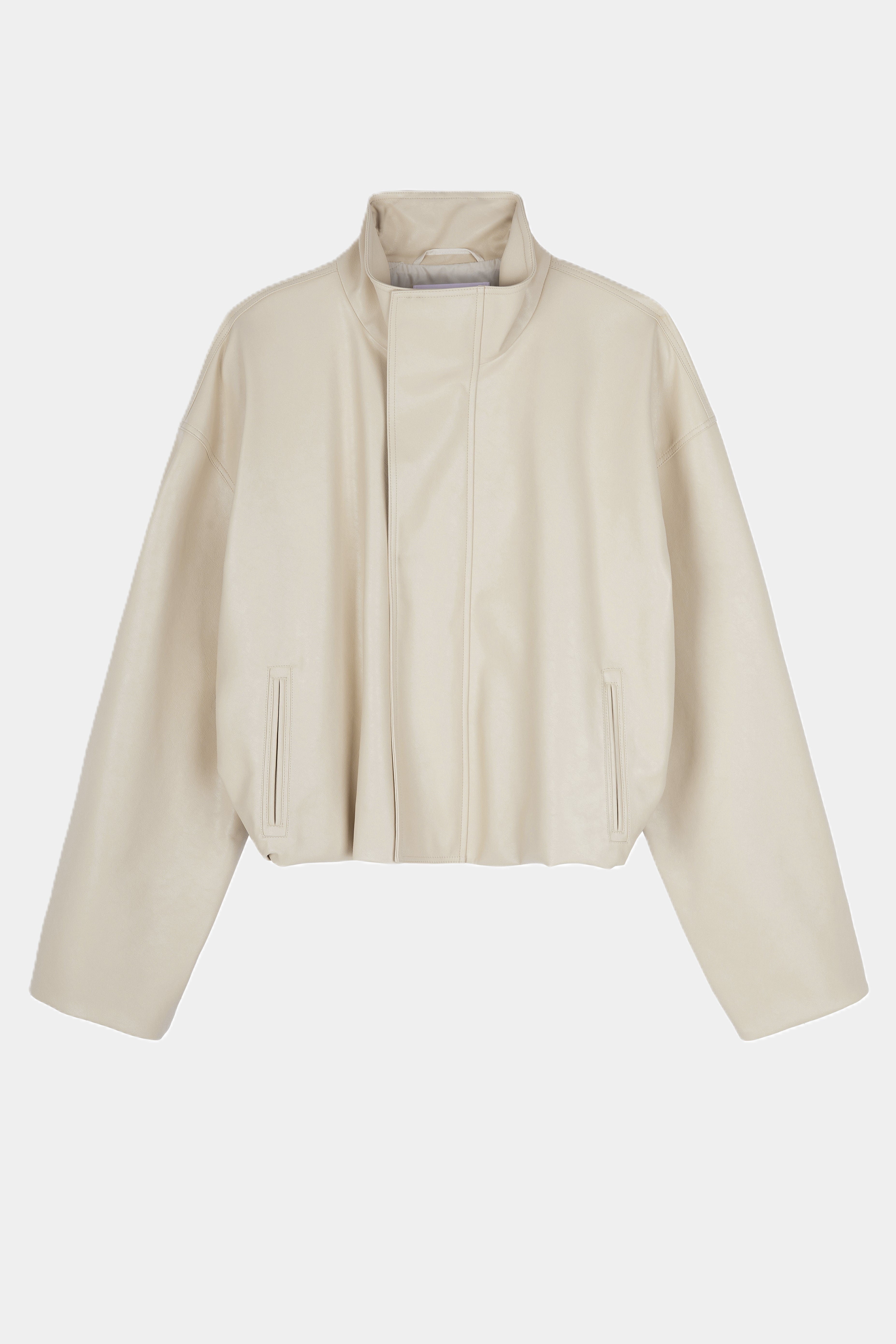 Faux leren jas CRÈME