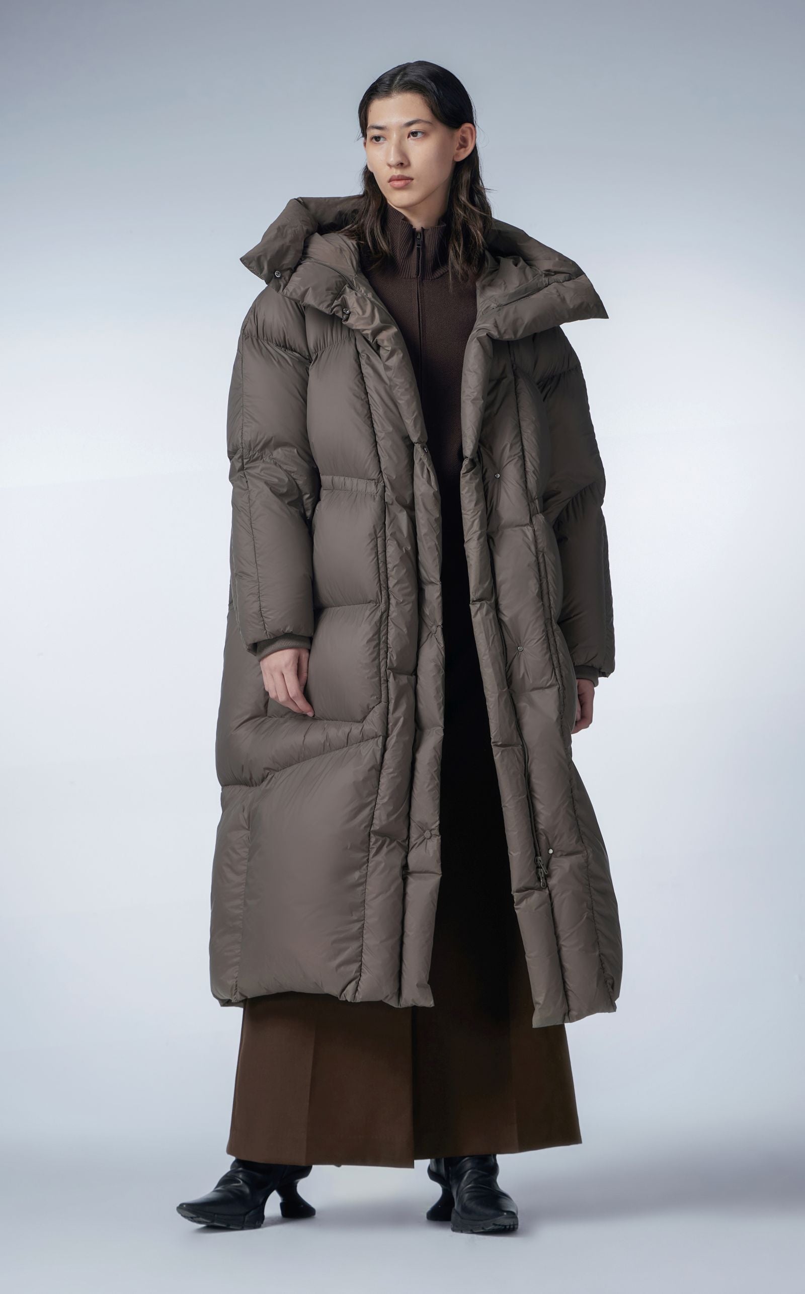 Manteau en duvet TAUPE