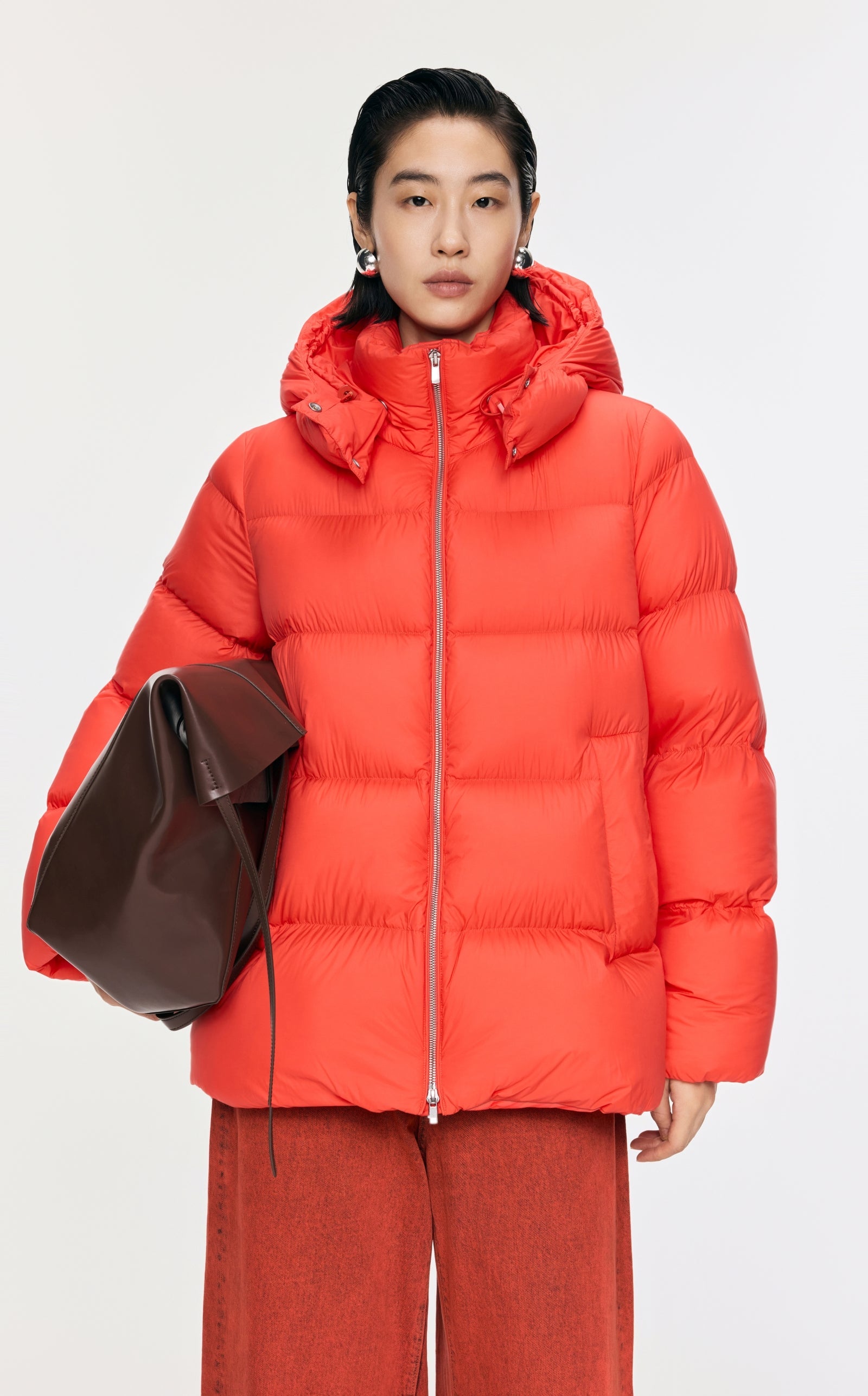 Damen Regular Daunenjacke mit Wärme & Stehkragen Valentinstag Rot JNBY