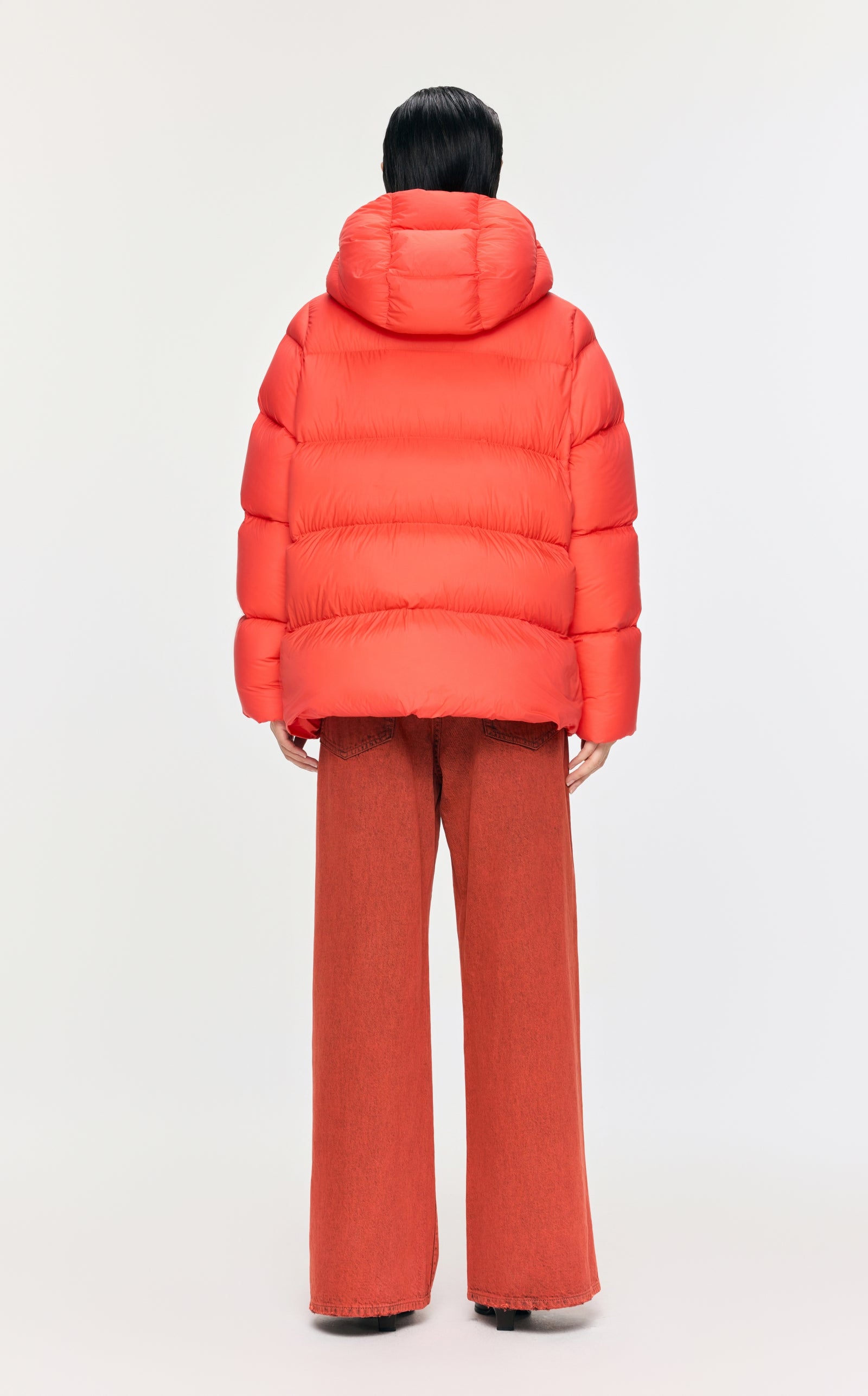 Damen Regular Daunenjacke mit Wärme & Stehkragen Korallen Rot JNBY