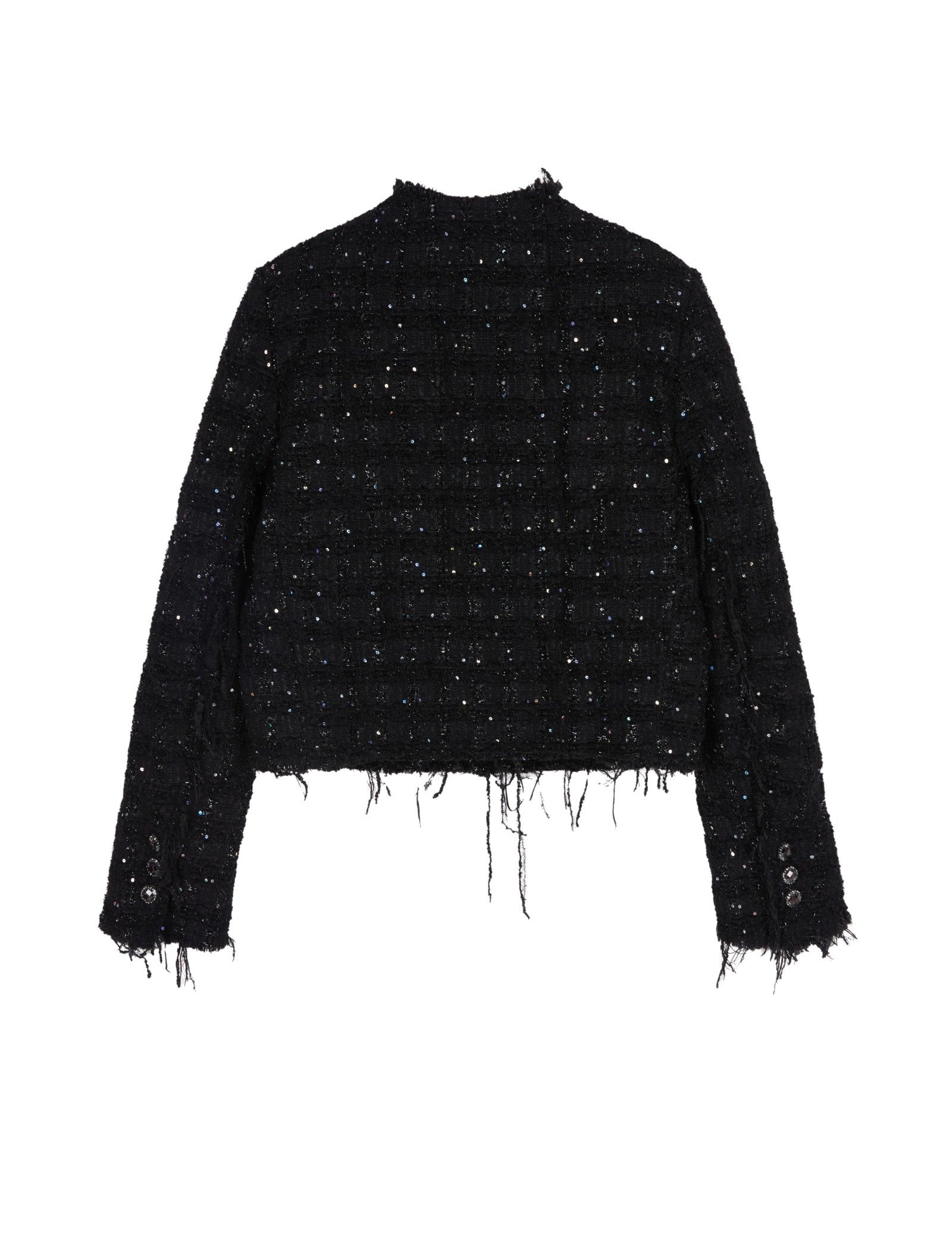 Damen Regular Daunenjacke mit Funkel-Optik & Fransensaum JNBY