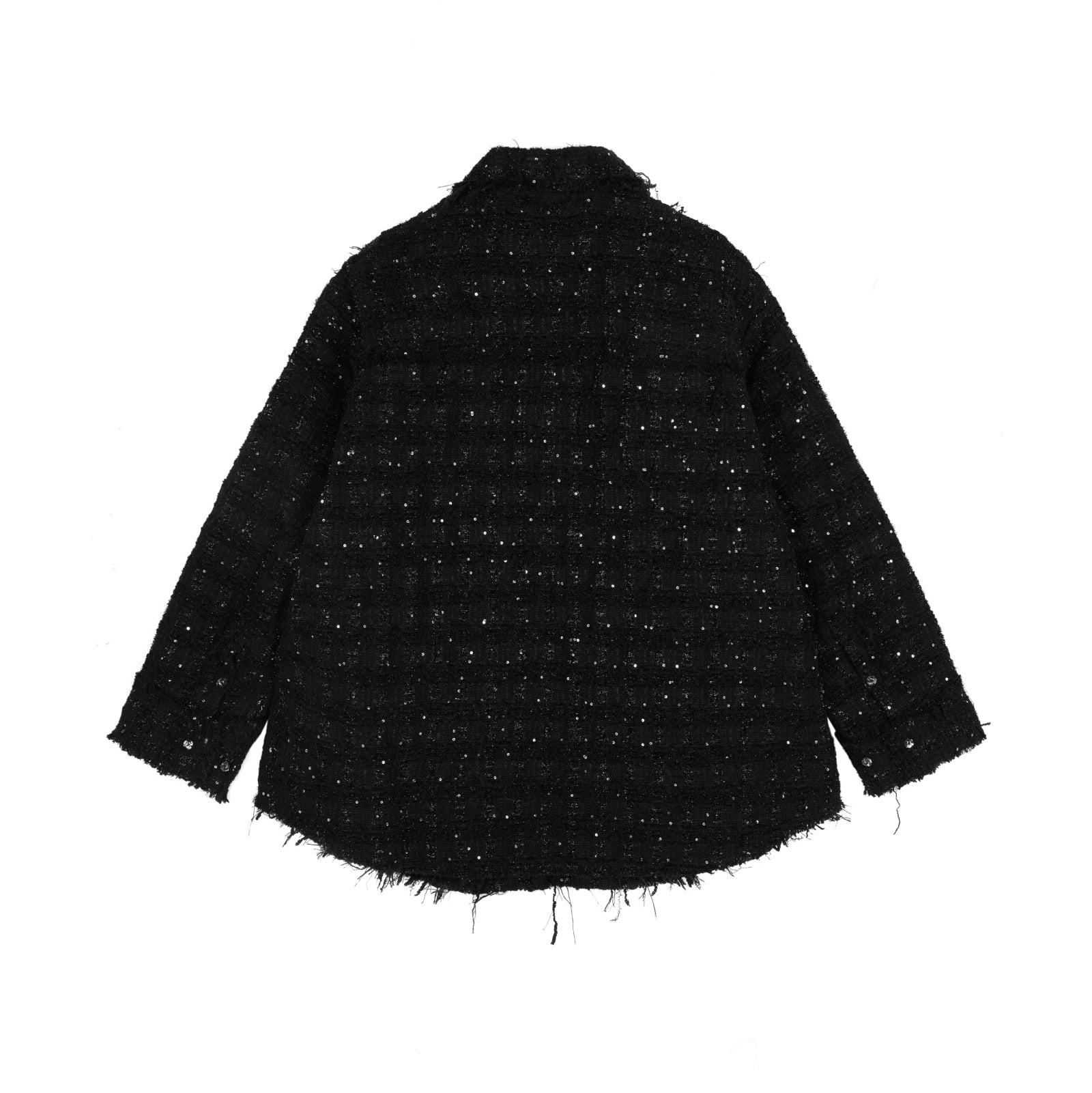 JNBY Schwarze Tweed-Jacke – Strukturierte Overshirt-Silhouette JNBY