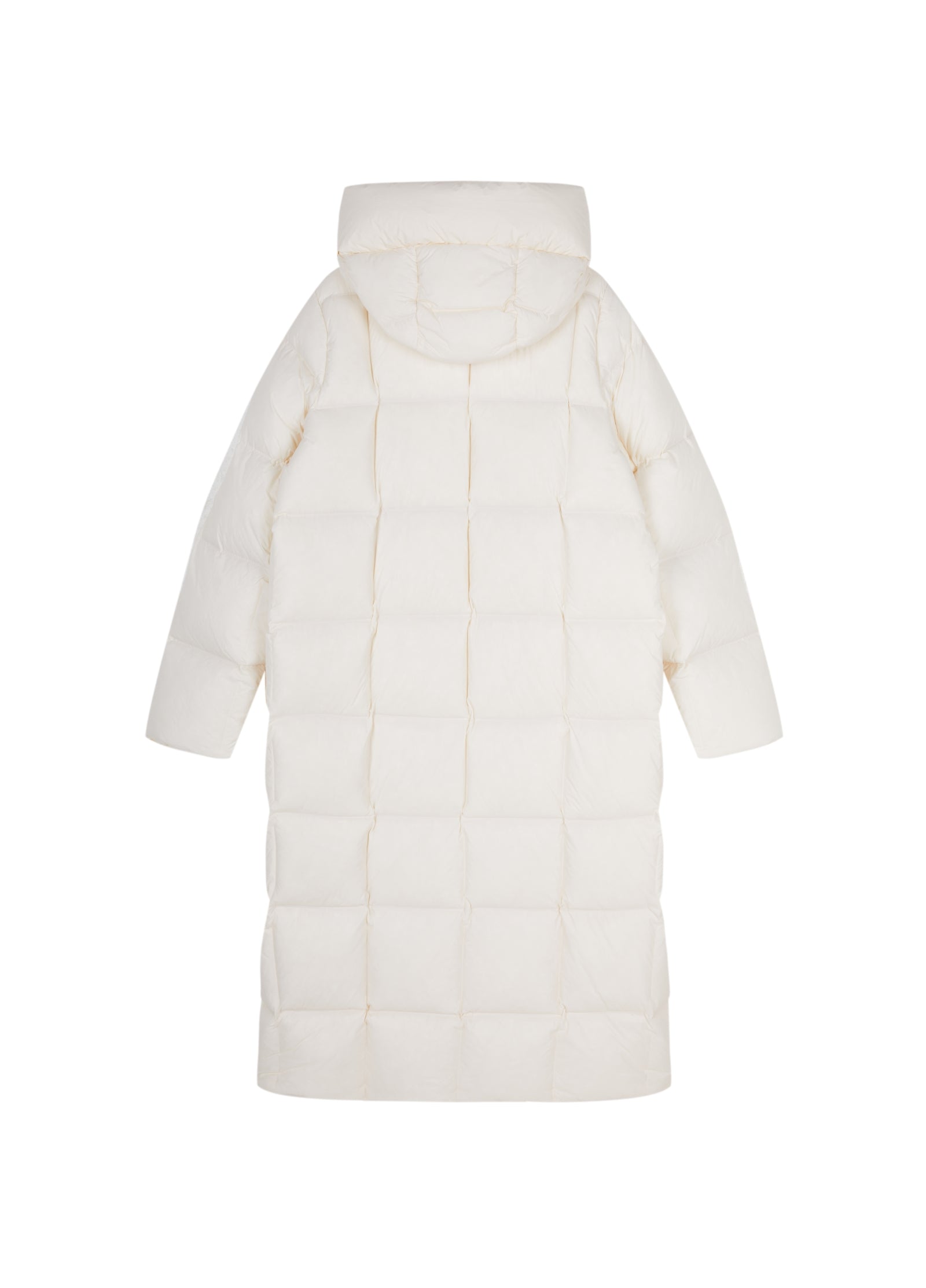 Damen klassischer Daunenmantel mit Taschen, Kapuze und Kachel Steppung JNBY