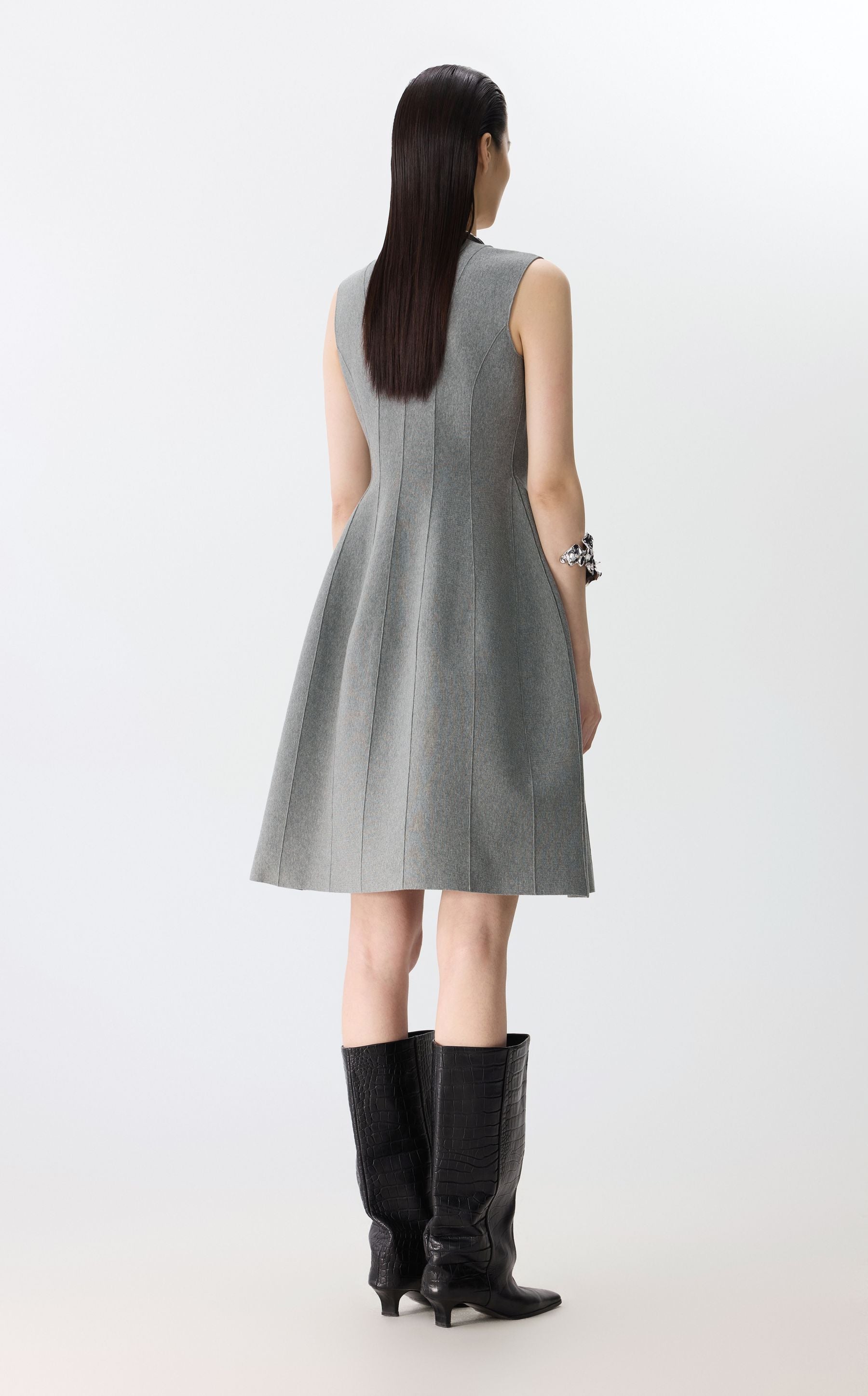 JNBY elegante jurk met getailleerde pasvorm GREY