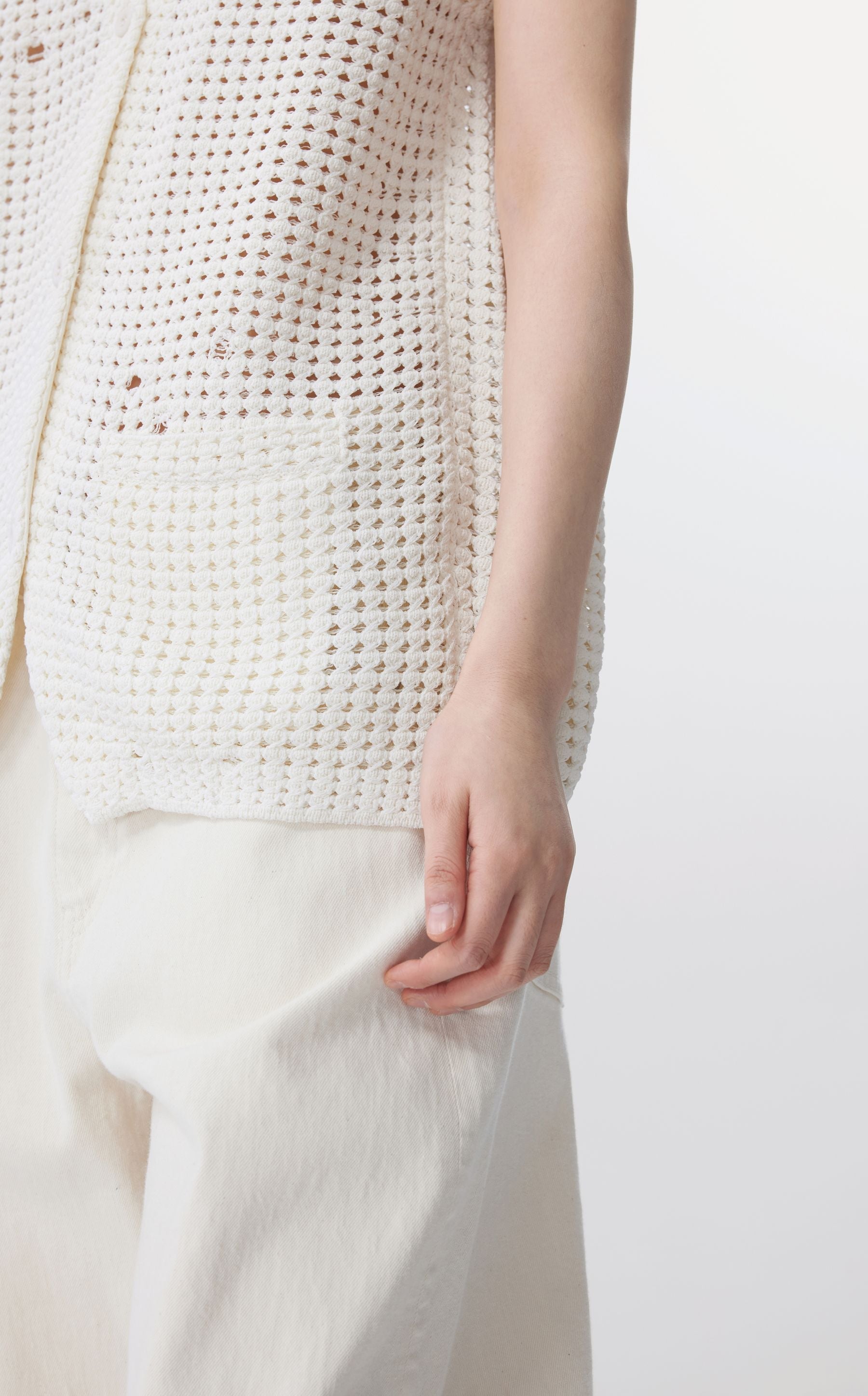 JNBY Elegante gehaakte vest WIT