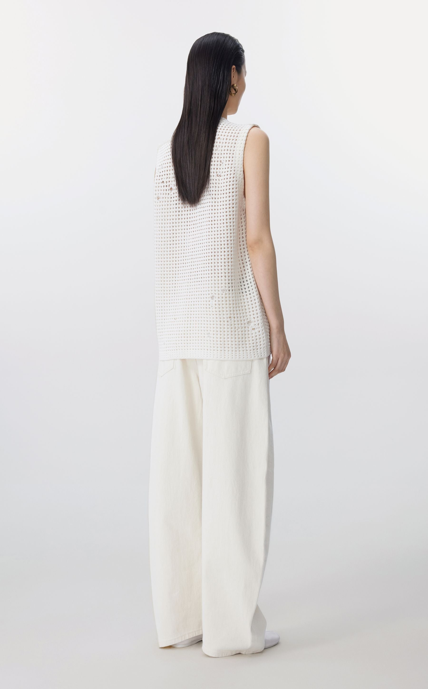 JNBY Elegante gehaakte vest WIT