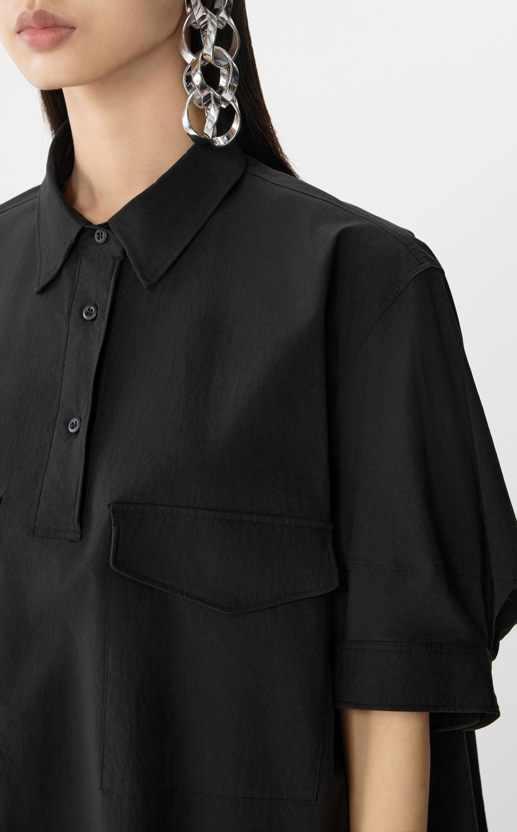 JNBY moderne jurk met een ballonachtige zoom BLACK
