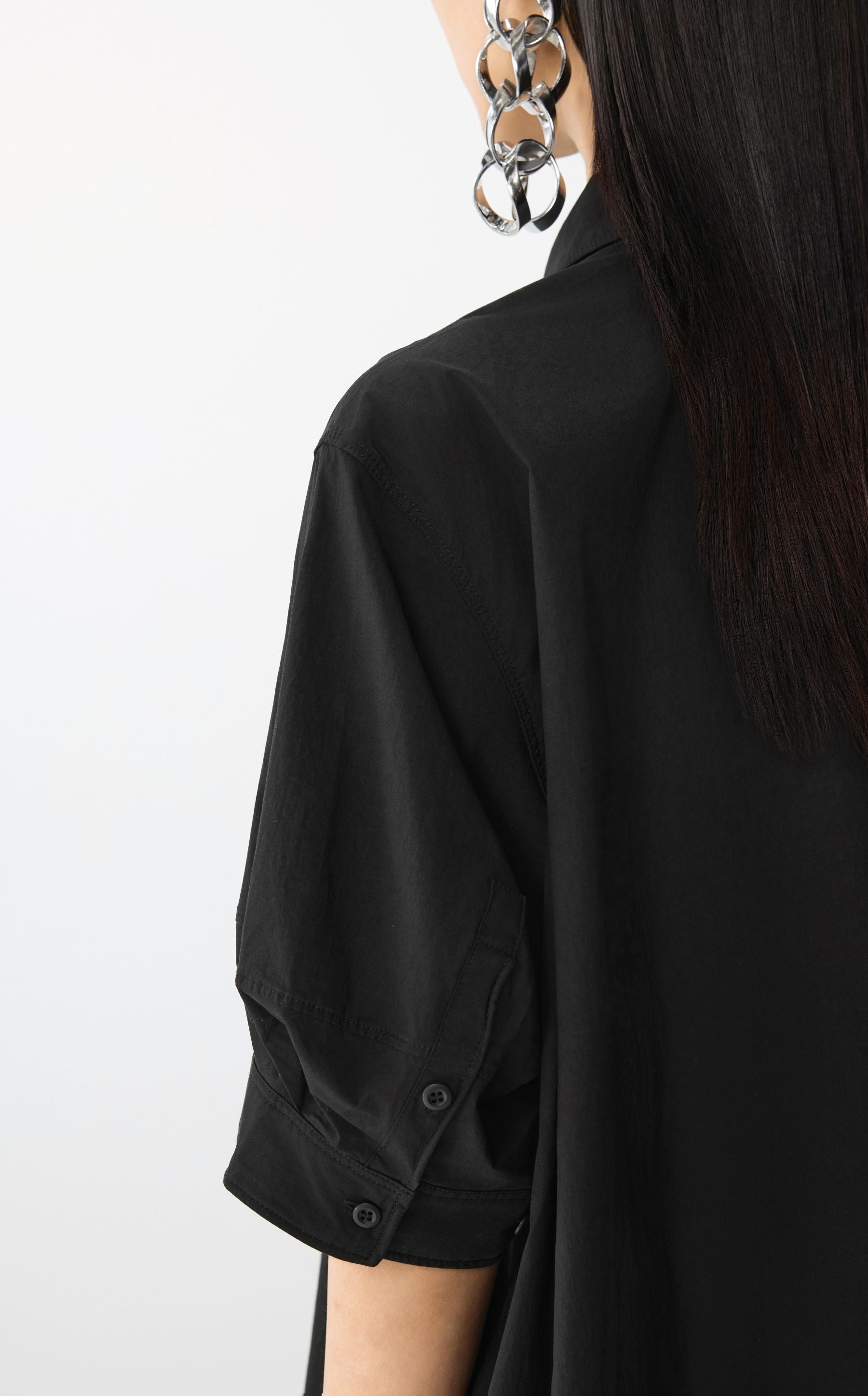 JNBY moderne jurk met een ballonachtige zoom BLACK