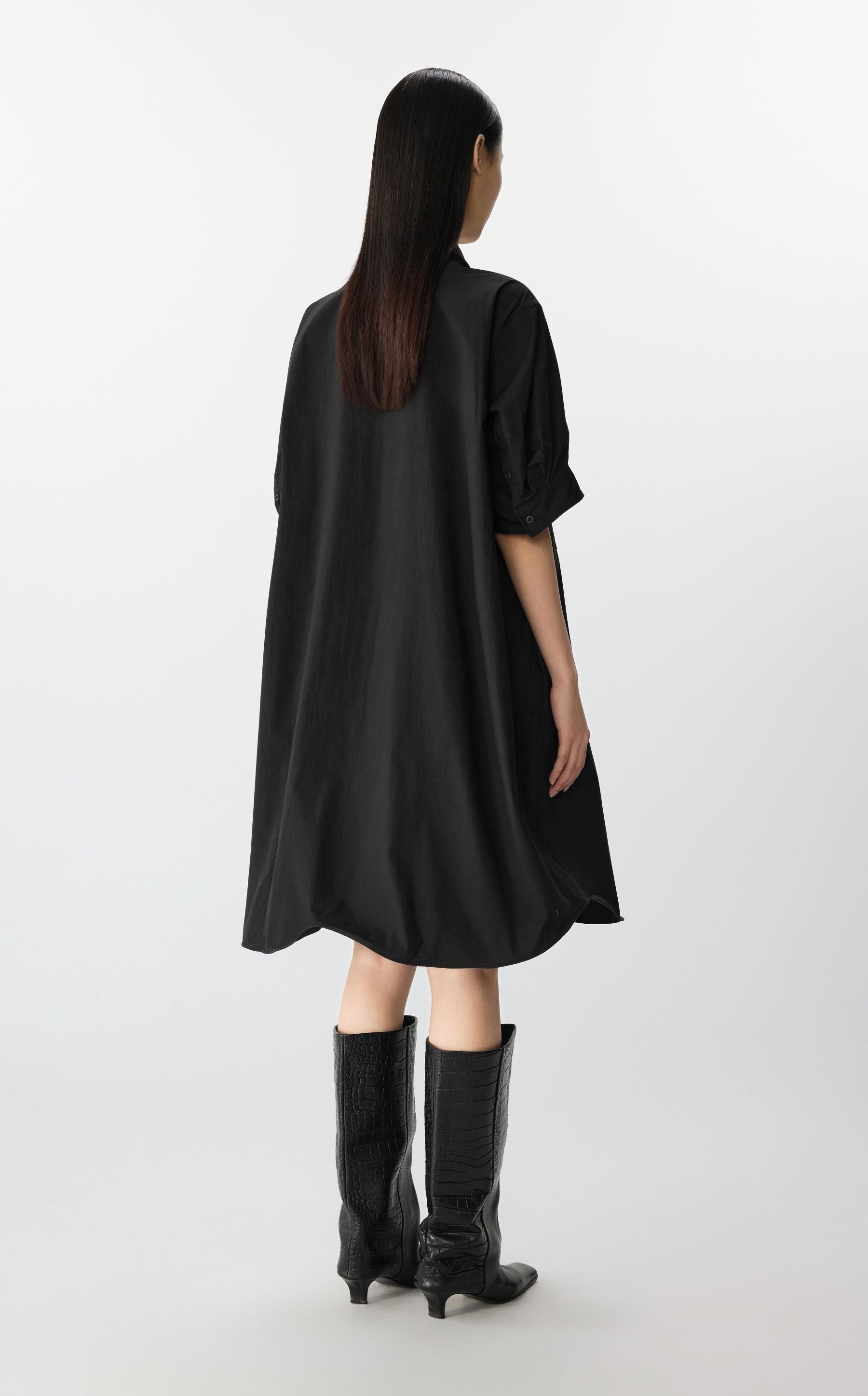 JNBY moderne jurk met een ballonachtige zoom BLACK