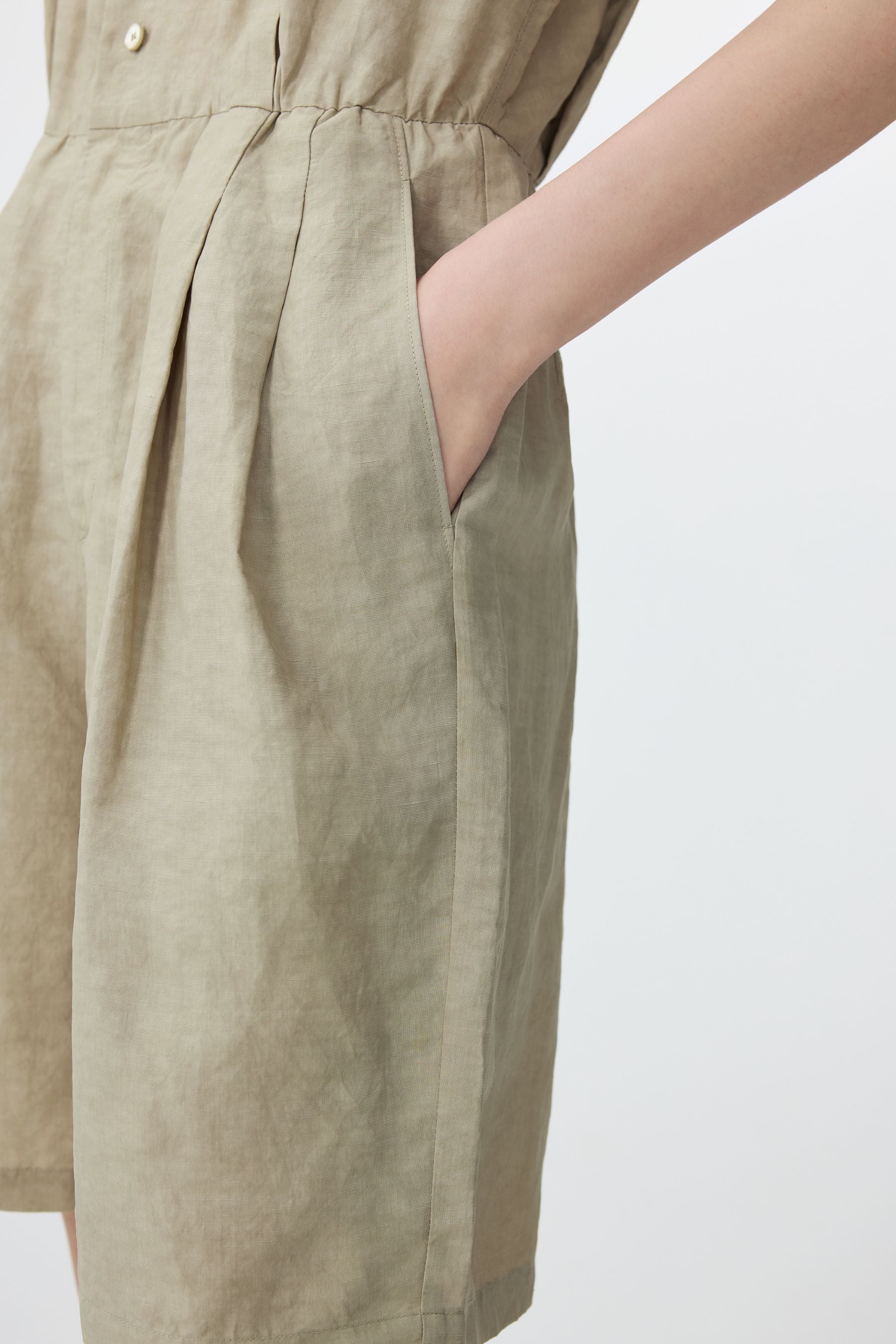 JNBY moderne jumpsuit met steekzakken KHAKI