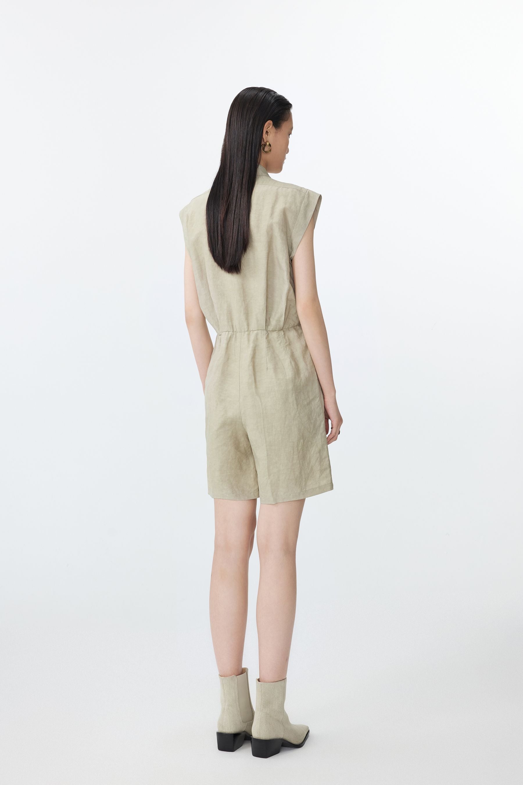 JNBY moderne jumpsuit met steekzakken KHAKI
