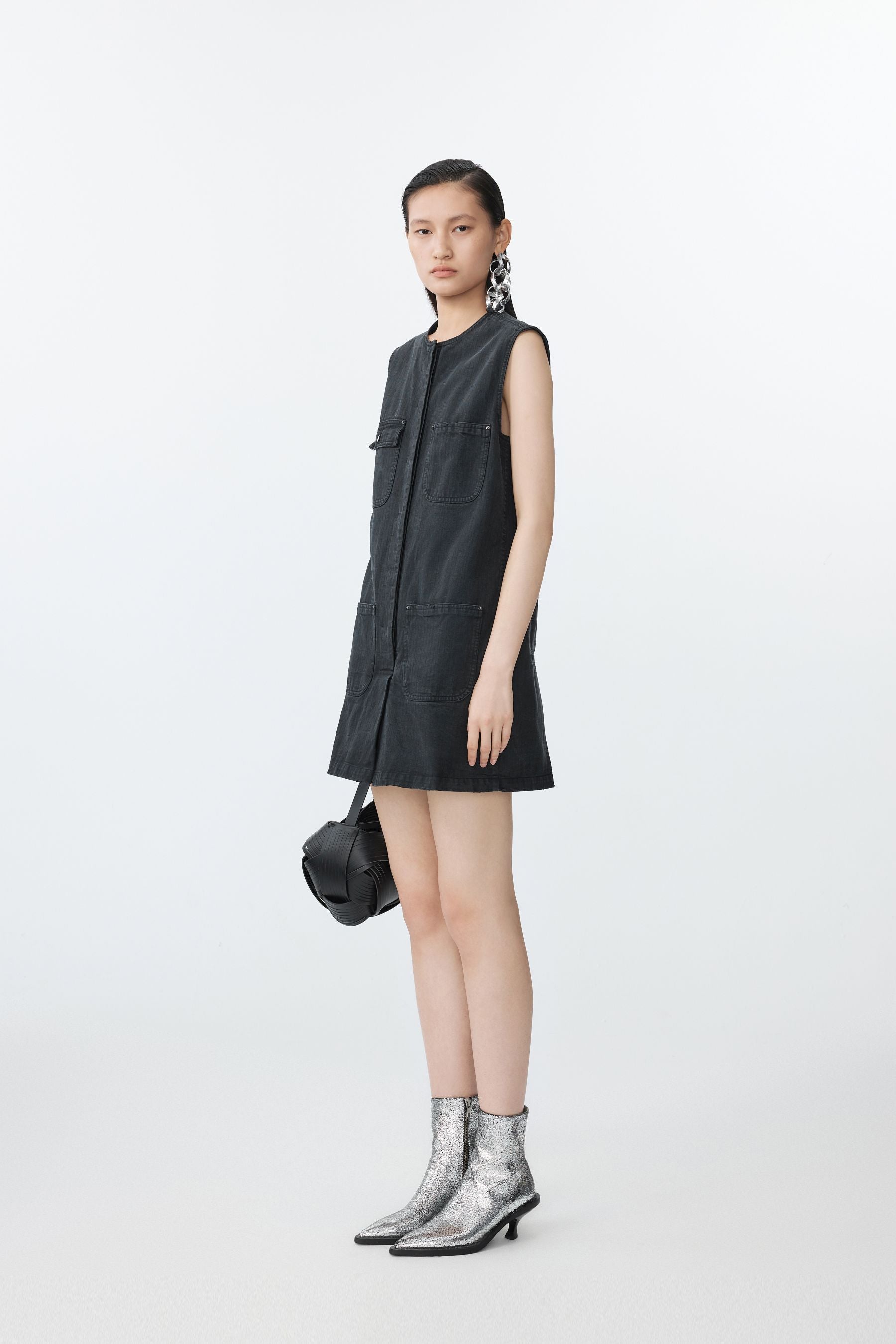 JNBY Jumpsuit jurk-look ontmoet casual broekmodel ZWART