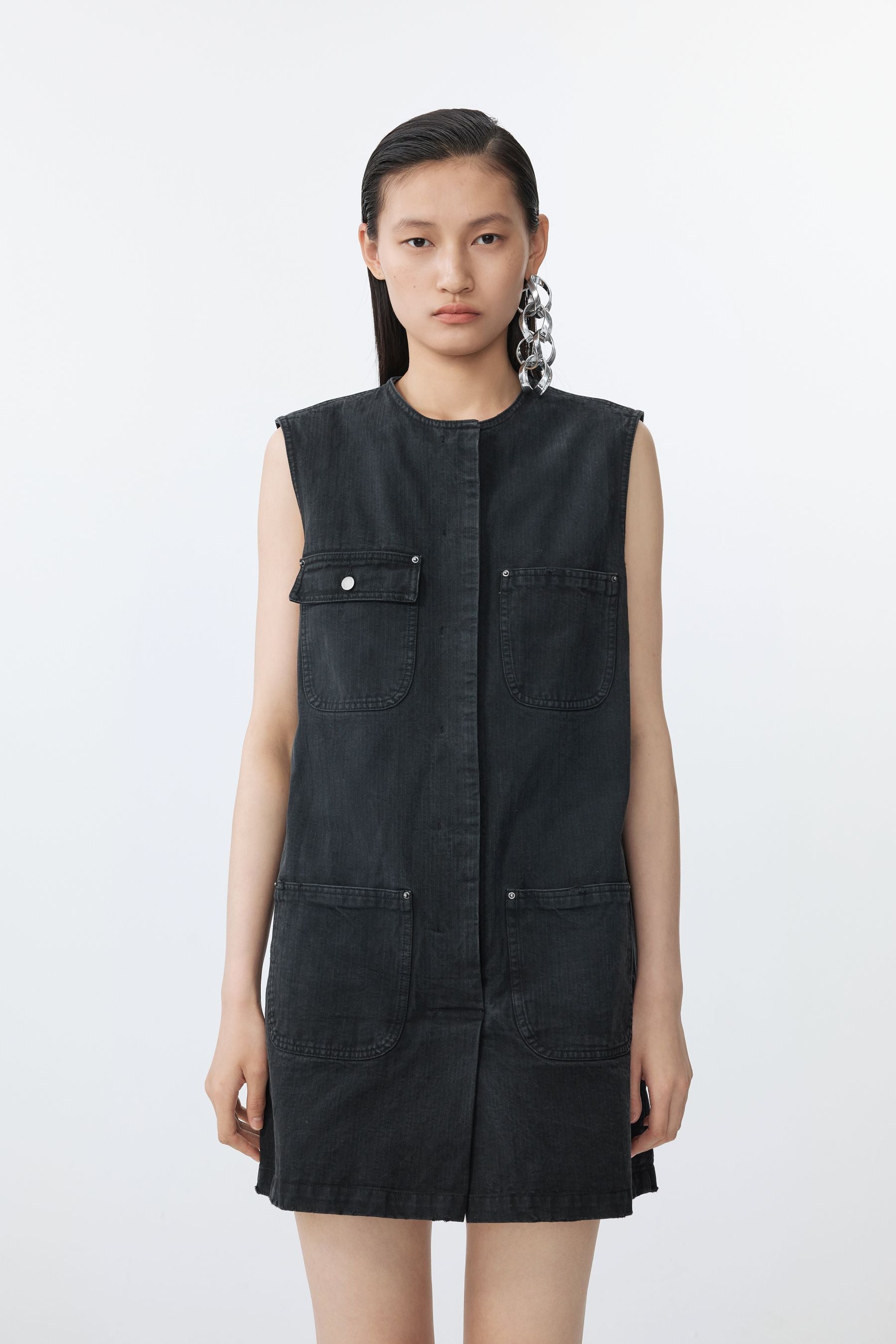 JNBY Jumpsuit jurk-look ontmoet casual broekmodel ZWART