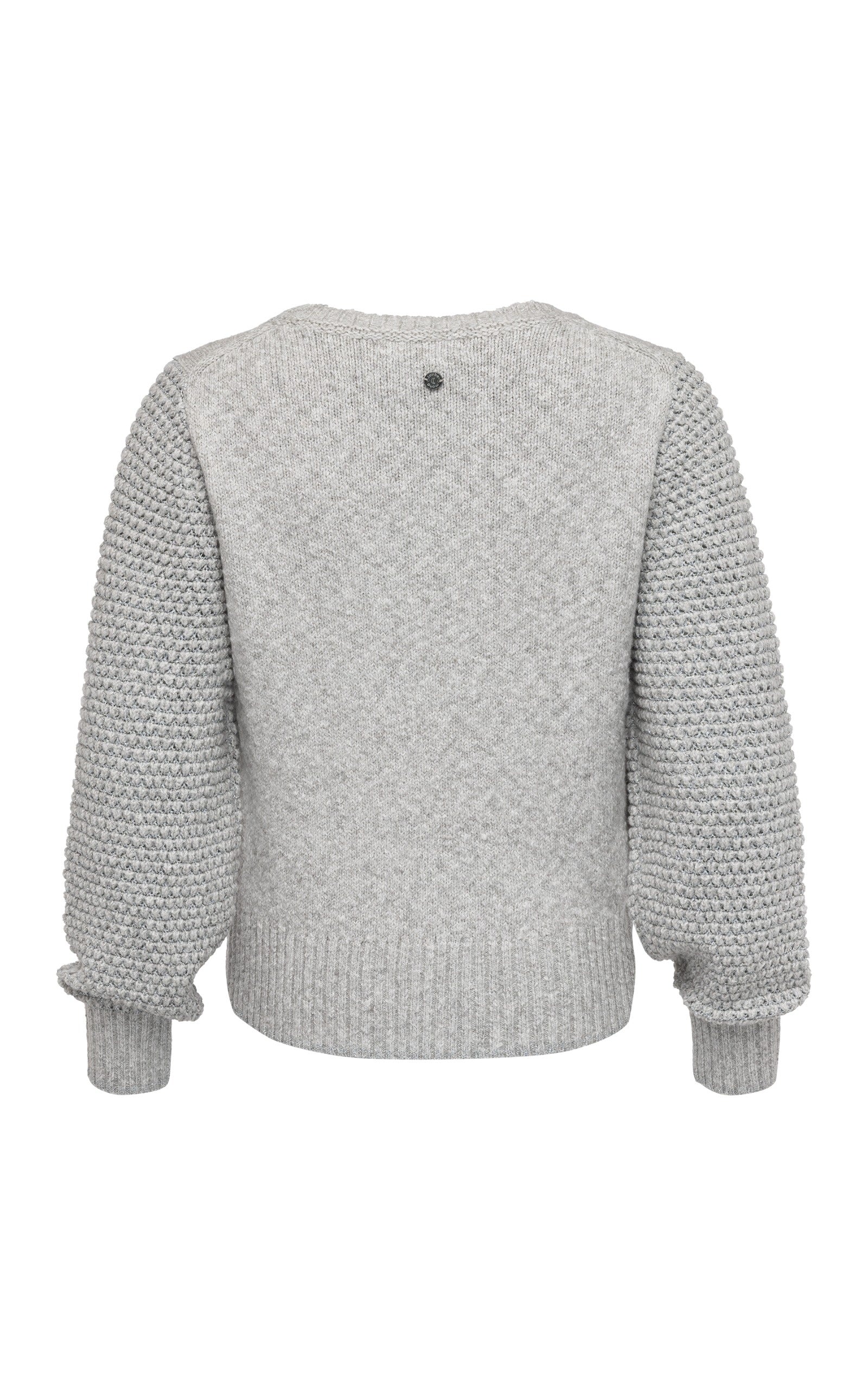 Lockerer Damen Pullover mit Metall Akzenten & Ärmelstruktur, Trend Style