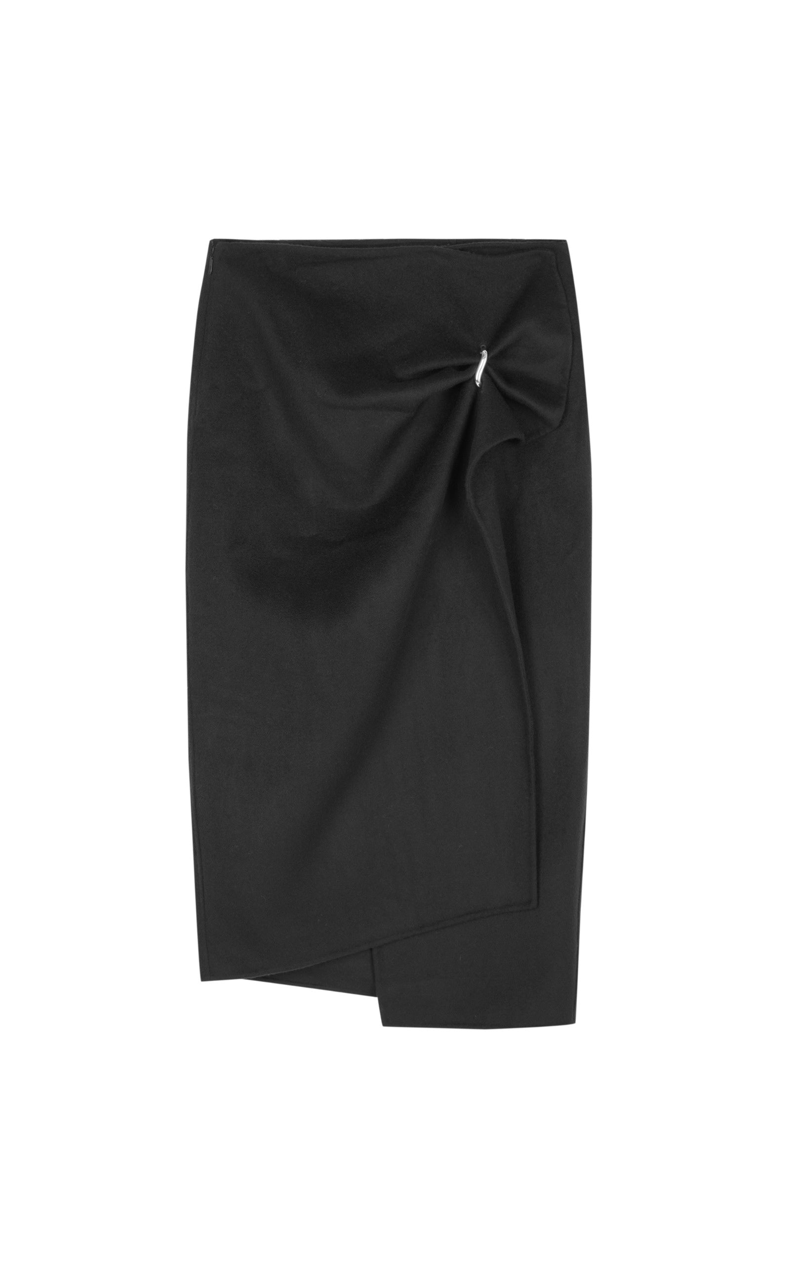 Damen Regular Rock mit Brosche und seitlichem Reißverschluss Schwarz JNBY