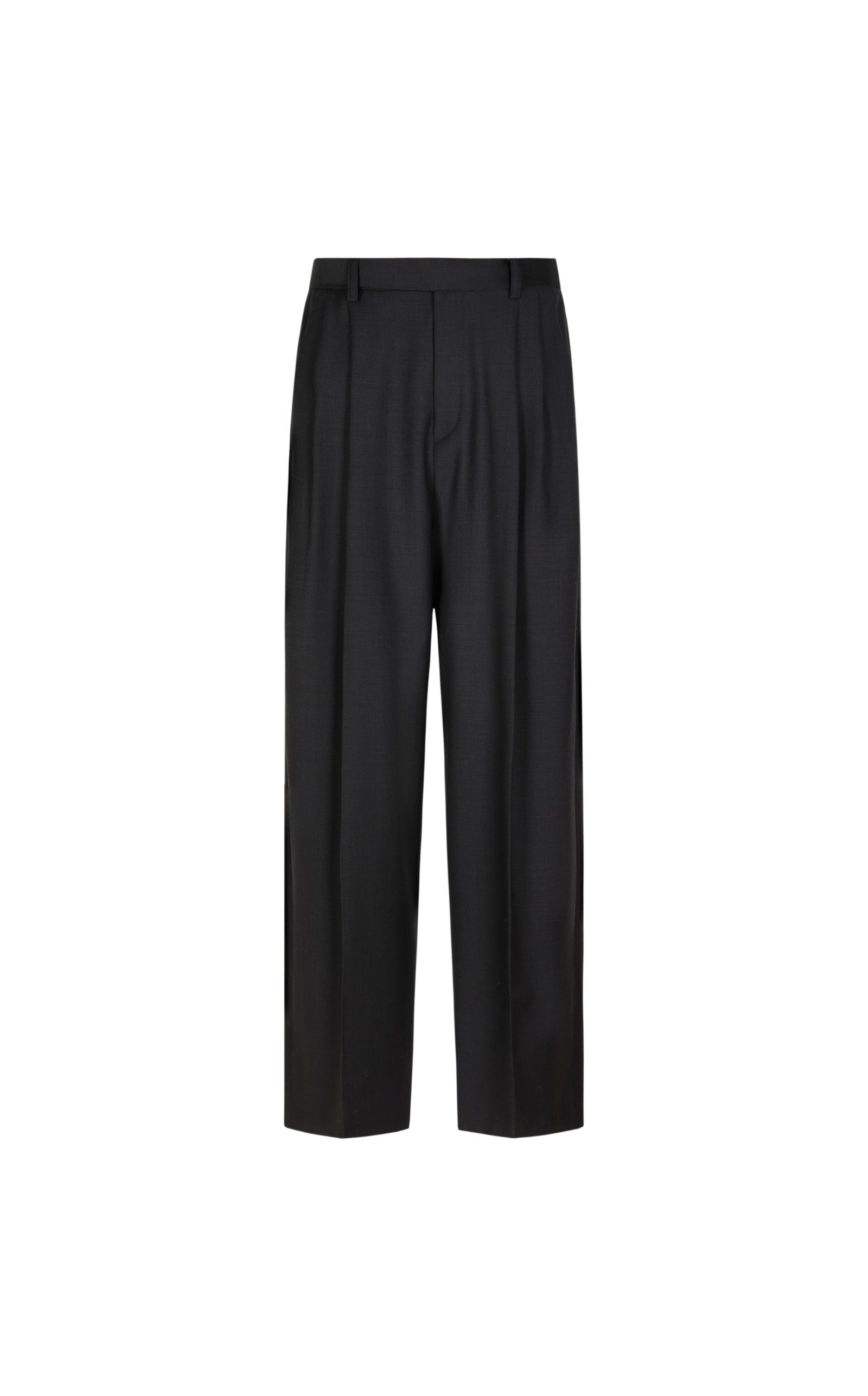 Damen Loose Hose mit Falten & Taschen Grau LESS