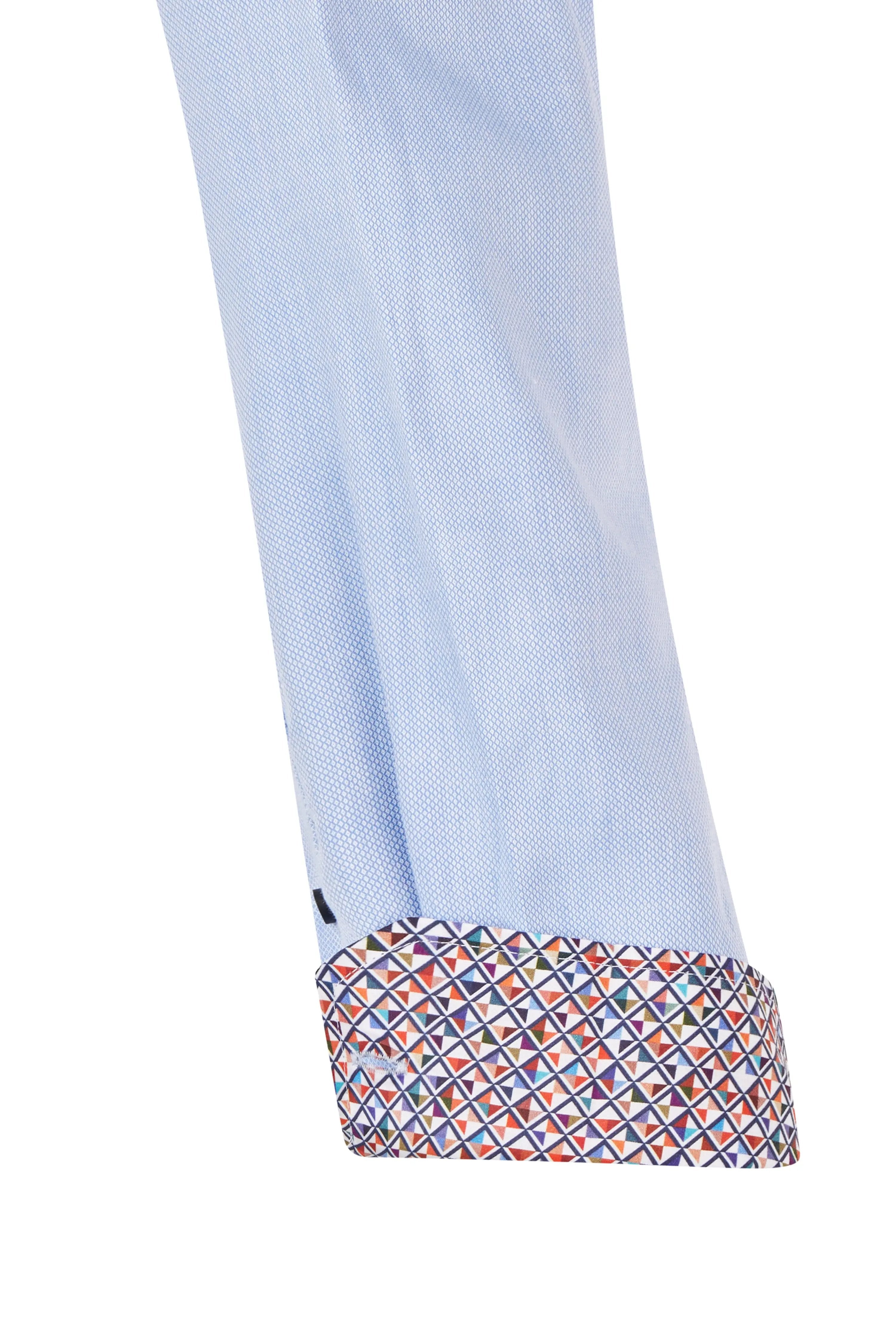 Haupt Langarm Baumwoll-Herrenhemd Modern Fit mit Farbakzenten LIGHT BLUE Haupt