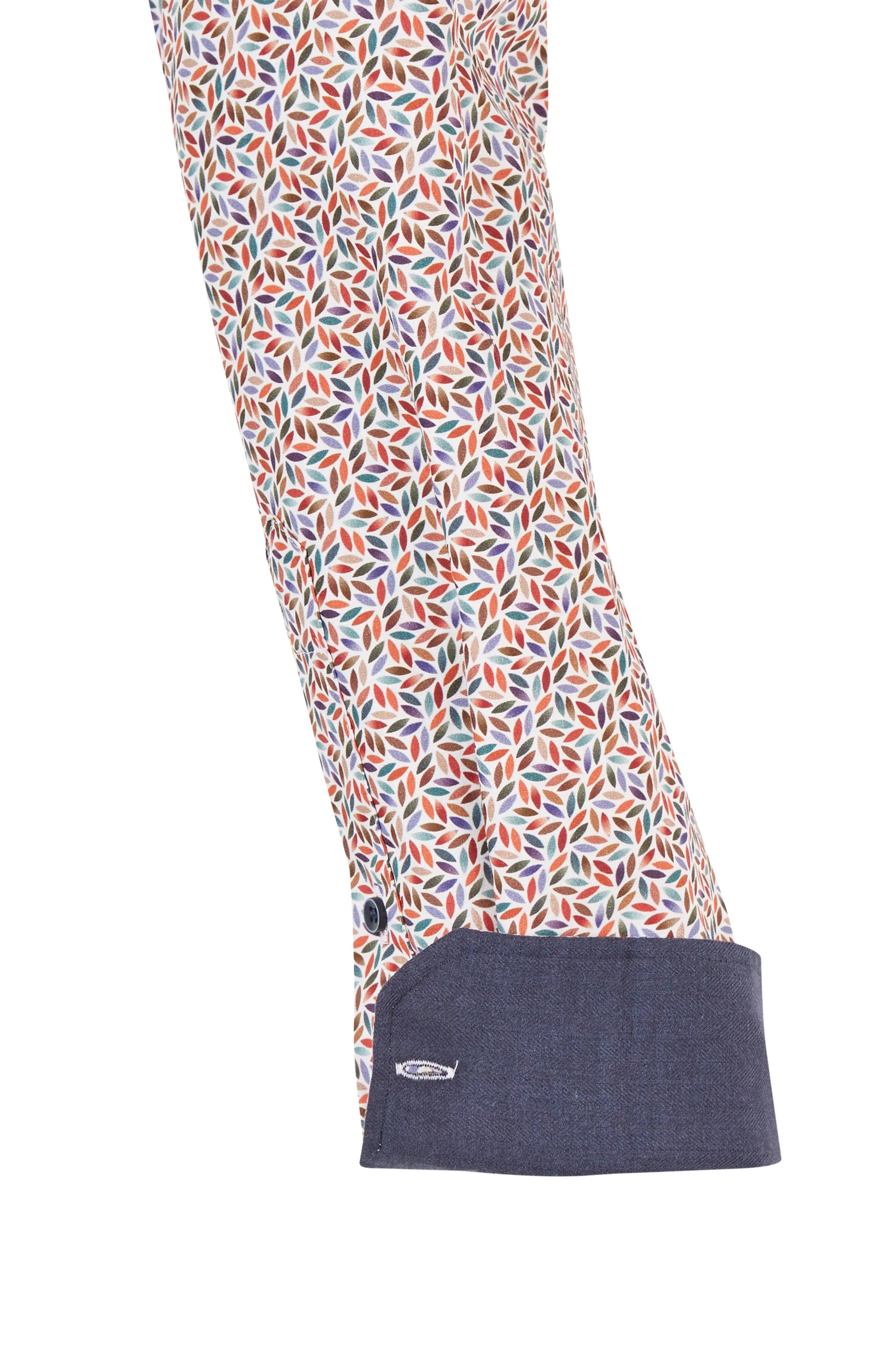 Haupt Langarm Baumwoll-Herrenhemd Modern Fit im Ellipse-Muster OFFWHITE Haupt