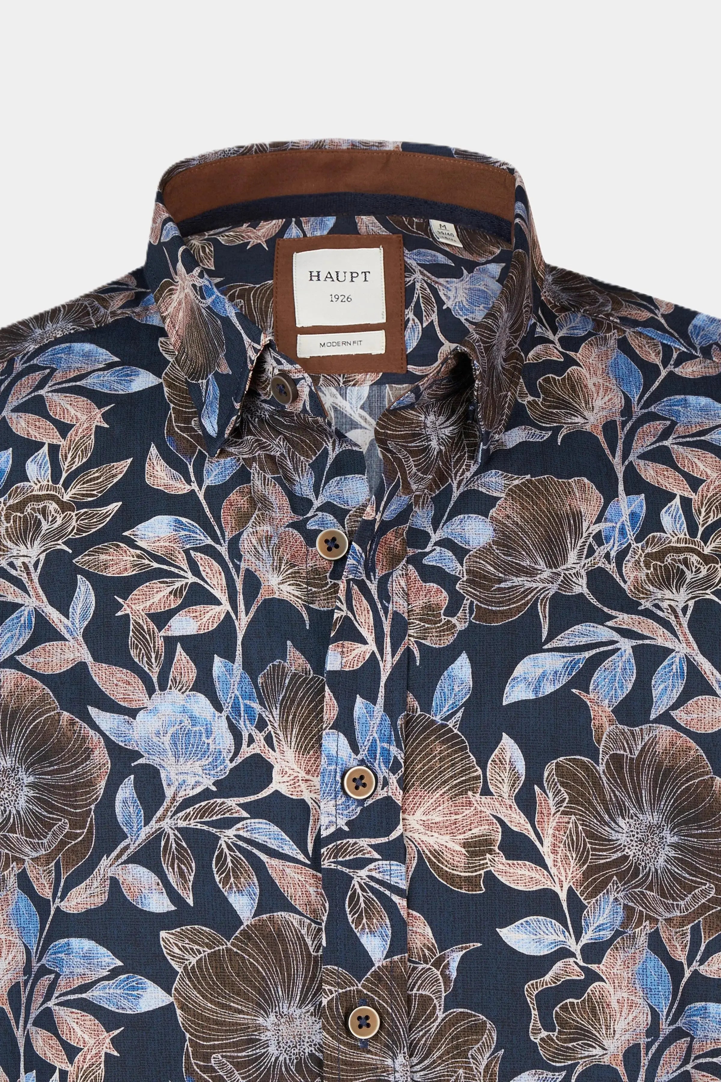 Haupt Langarm Herrenhemd Modern Fit im Floralen Muster multicolor Haupt