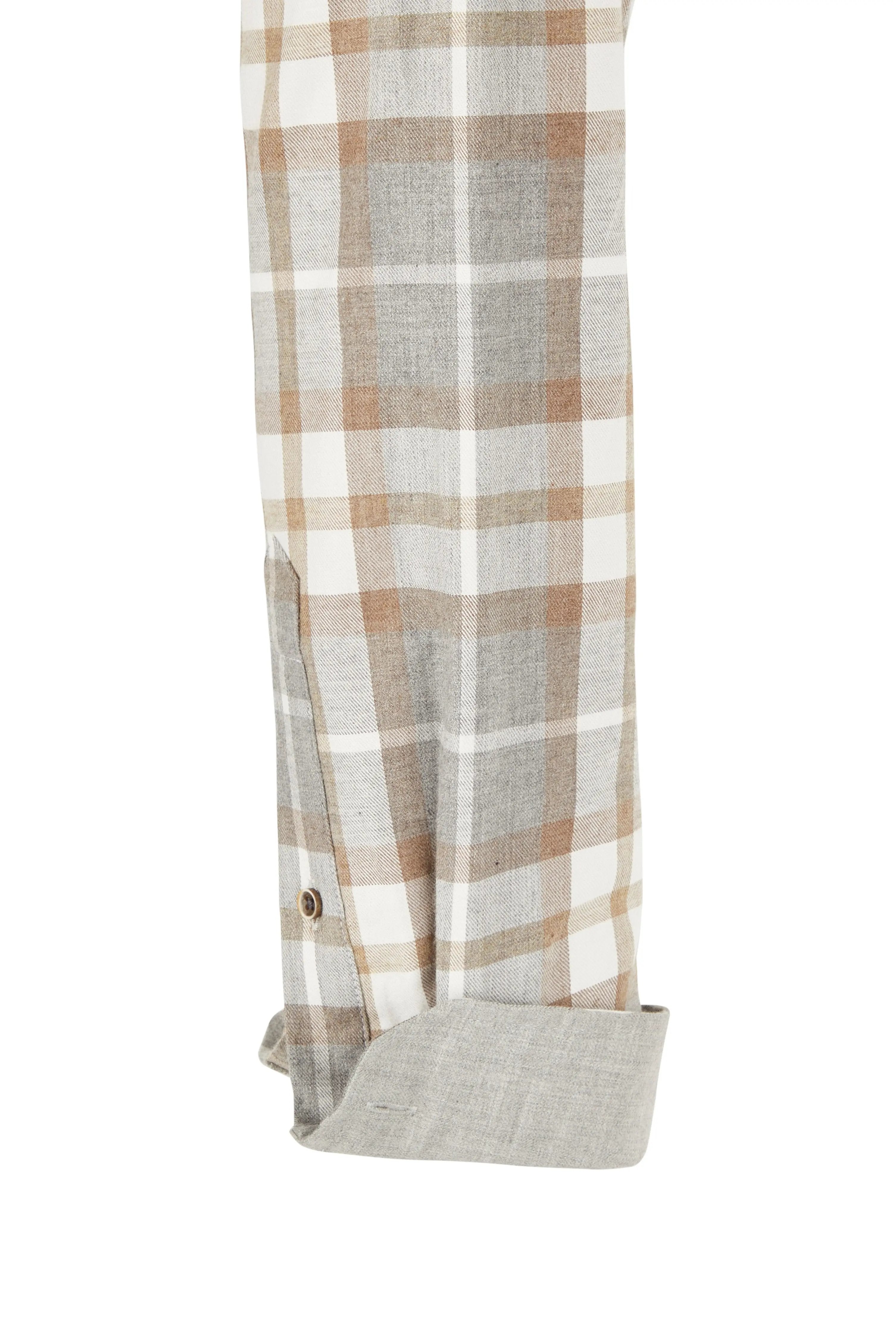 Haupt Flanell Baumwoll-Herrenhemd Modern Fit ECRU Haupt