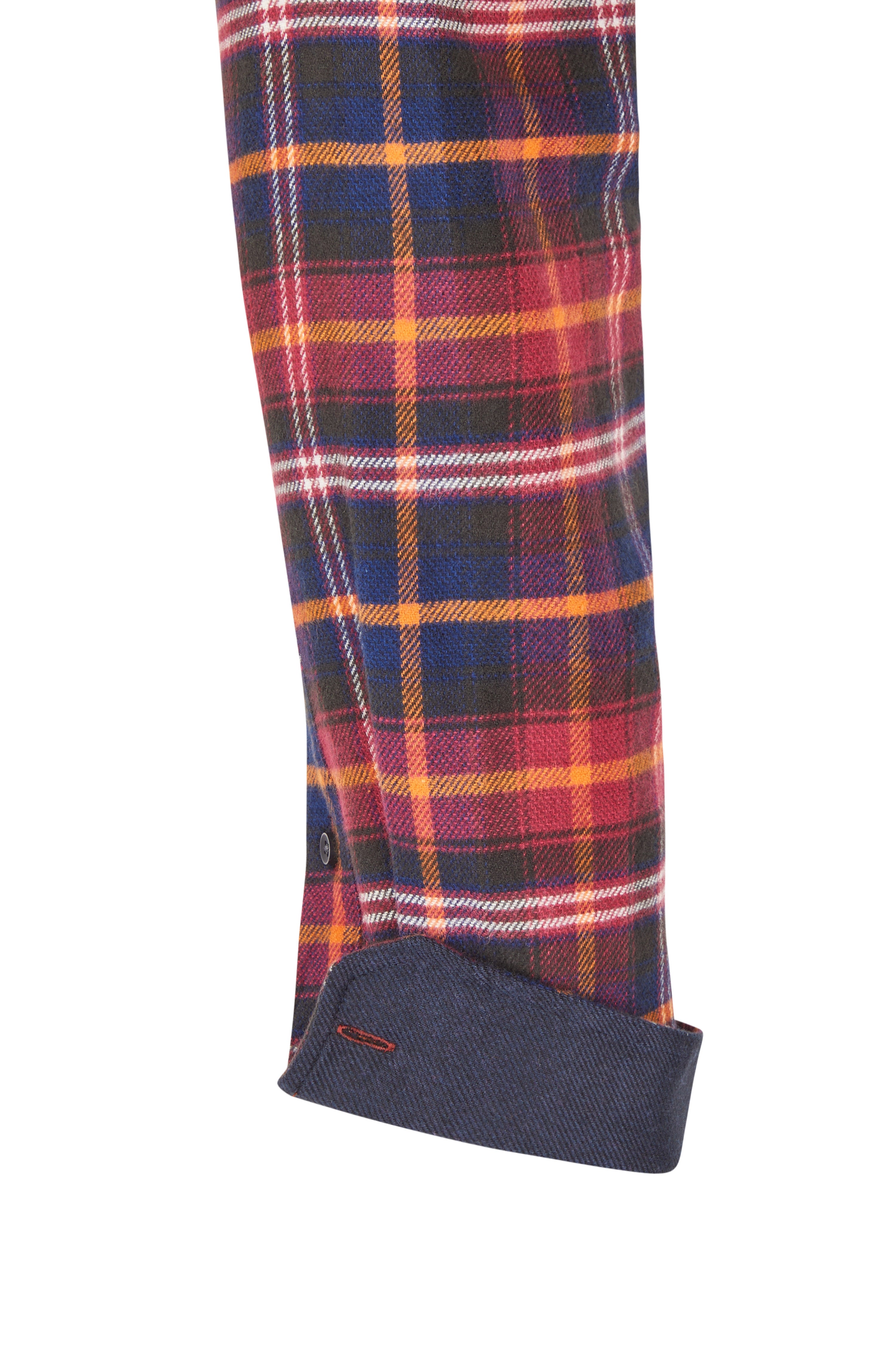 Haupt Flannel Modern Fit Long Sleeve Men's Shirt in Check Pattern dark red